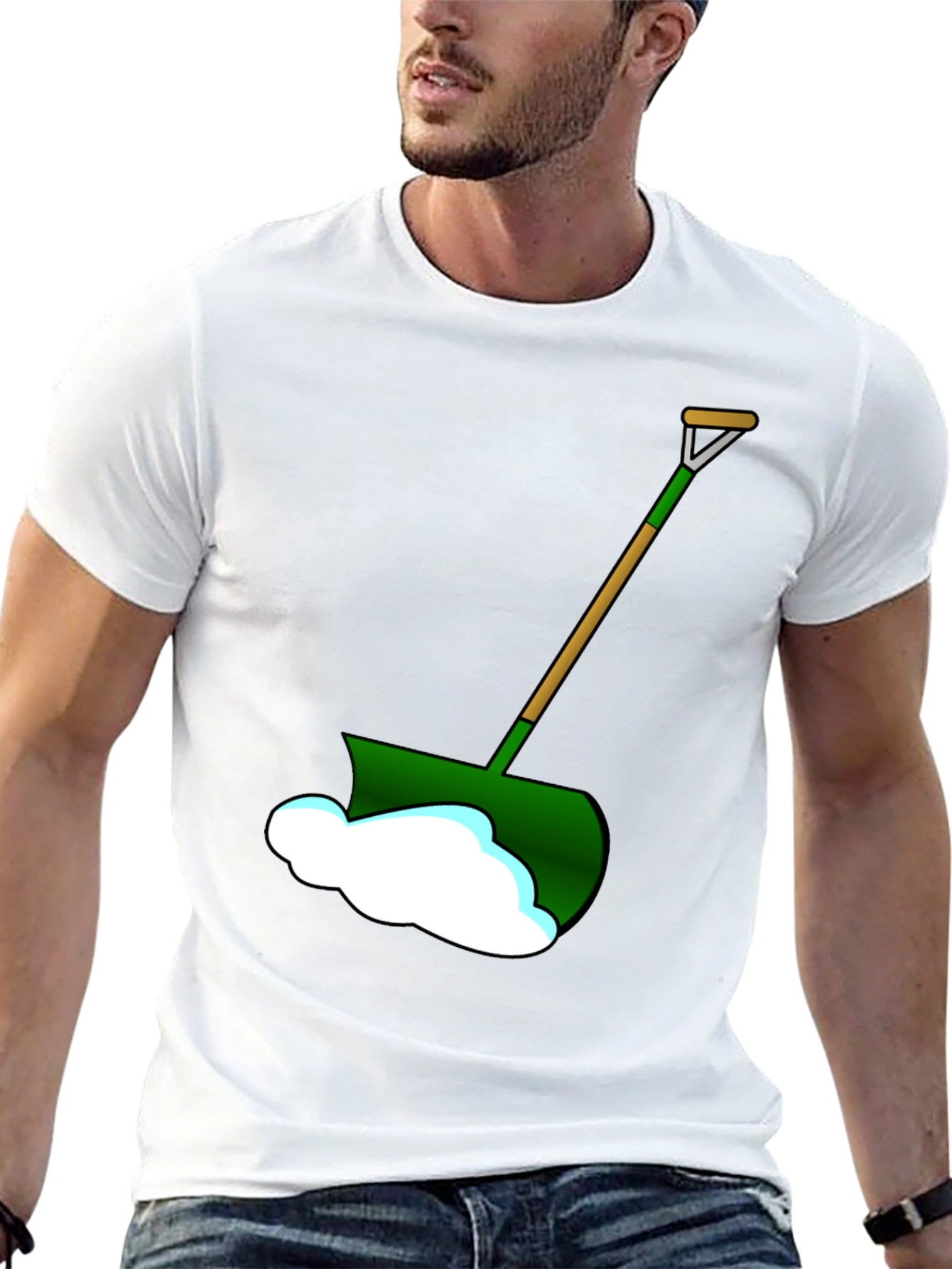 Black Snow Shovel Graphic T-Shirt - Winter Ready! view 13