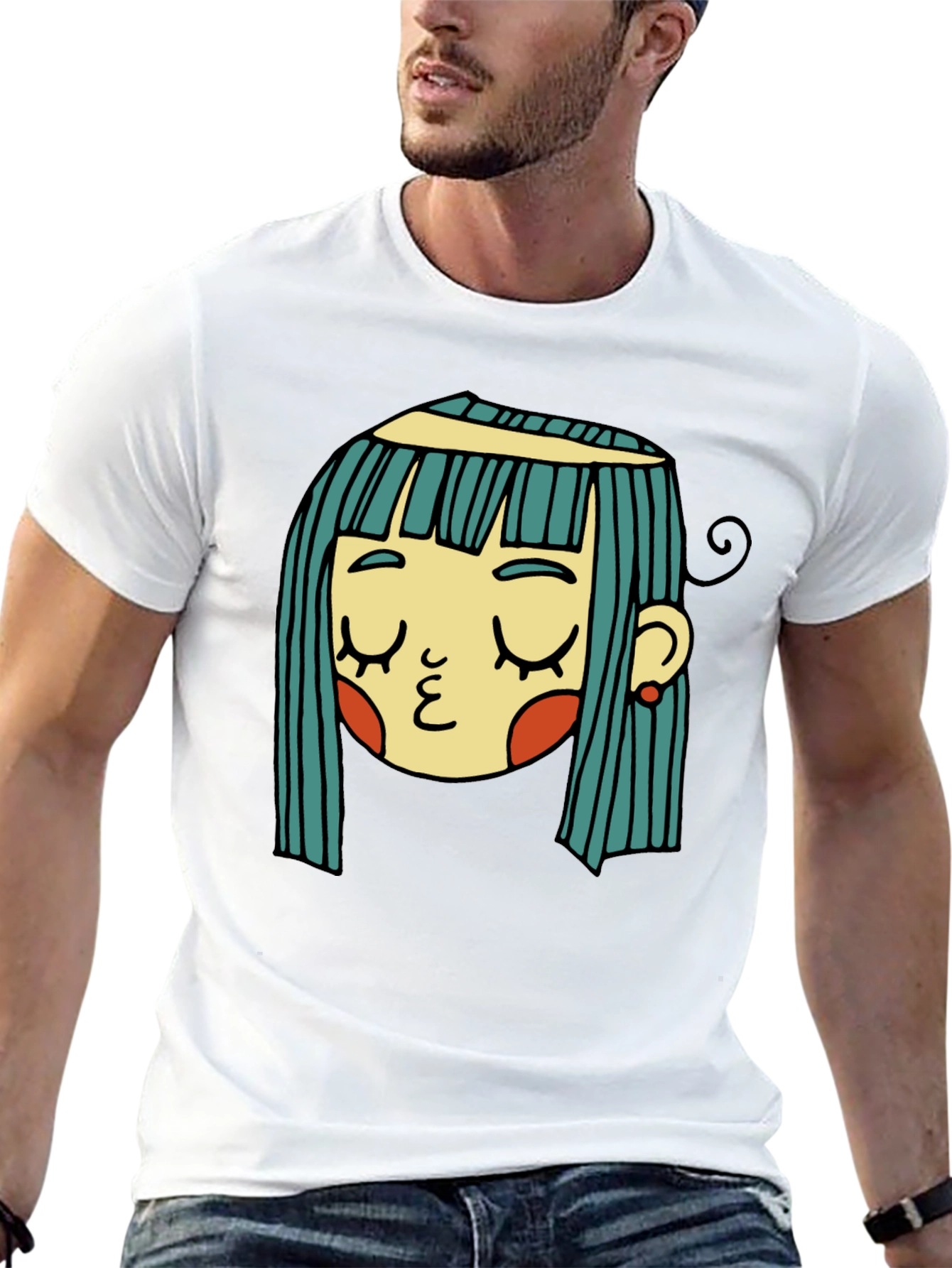 Black Whimsical Girl Graphic Tee - Unique Style view 13