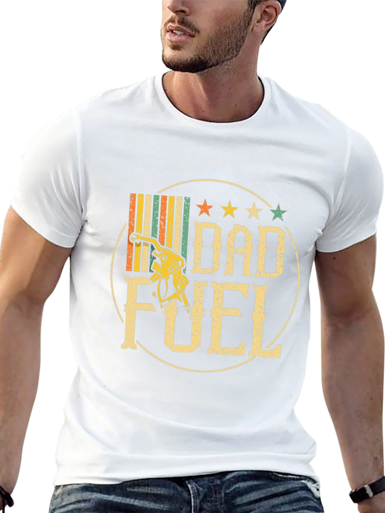 Black Dad Fuel Graphic Tee - Father's Day Gift view 13