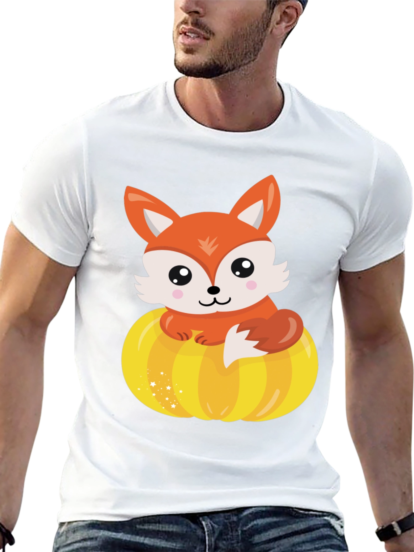 Black Fox and Pumpkin Graphic Tee view 13