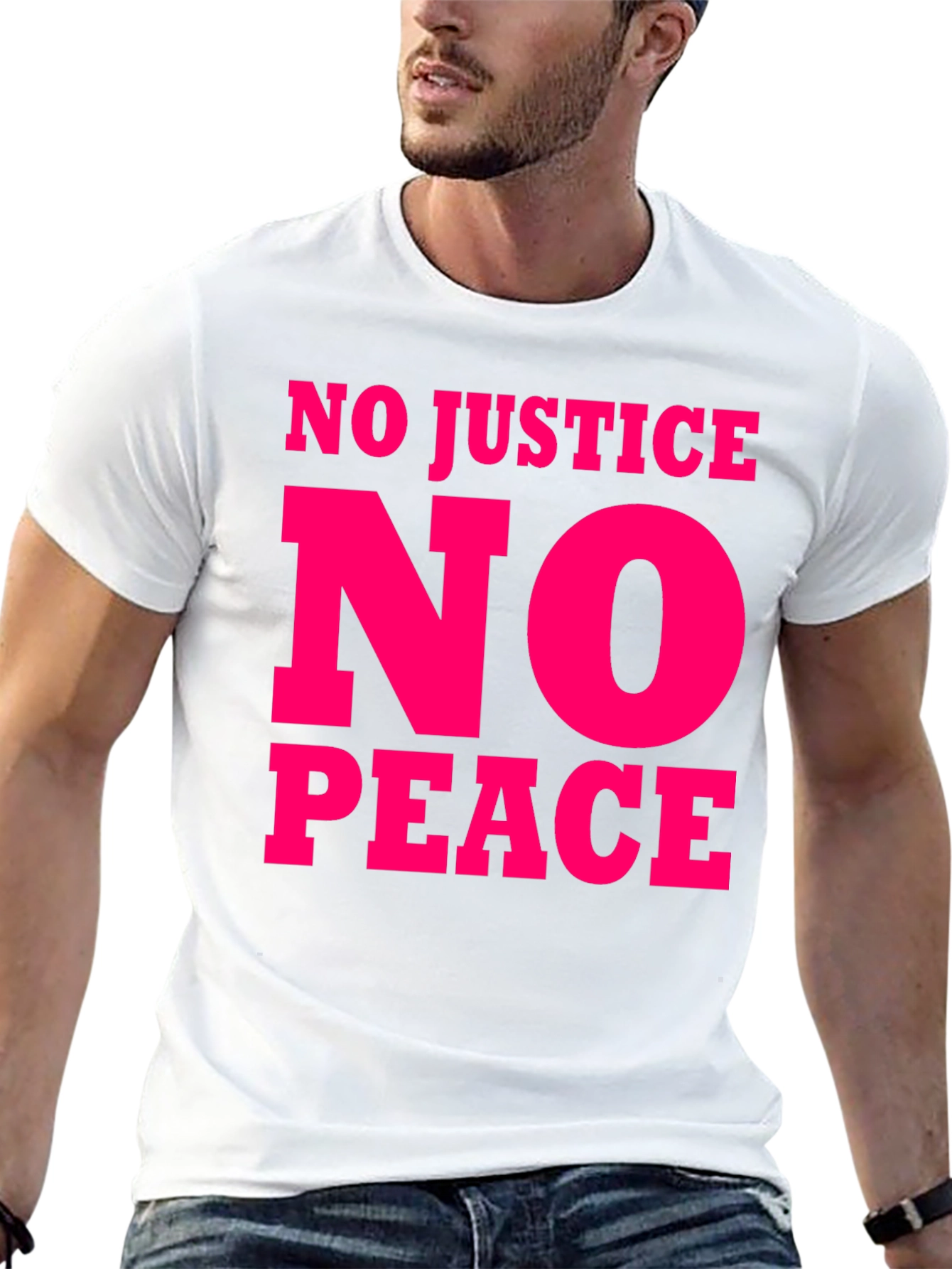 Black No Justice No Peace Graphic Tee view 13