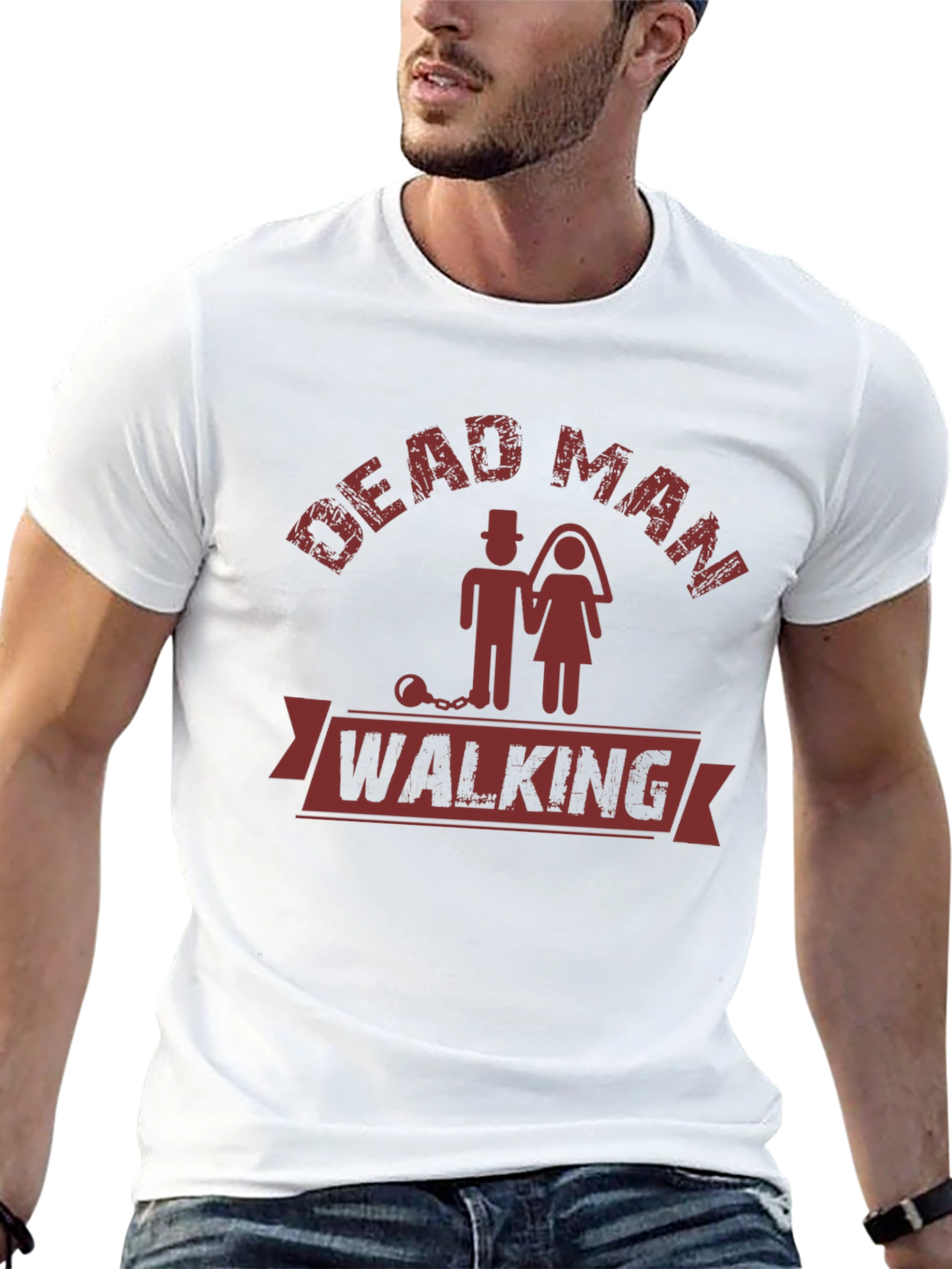 Black Dead Man Walking Graphic T-Shirt view 13