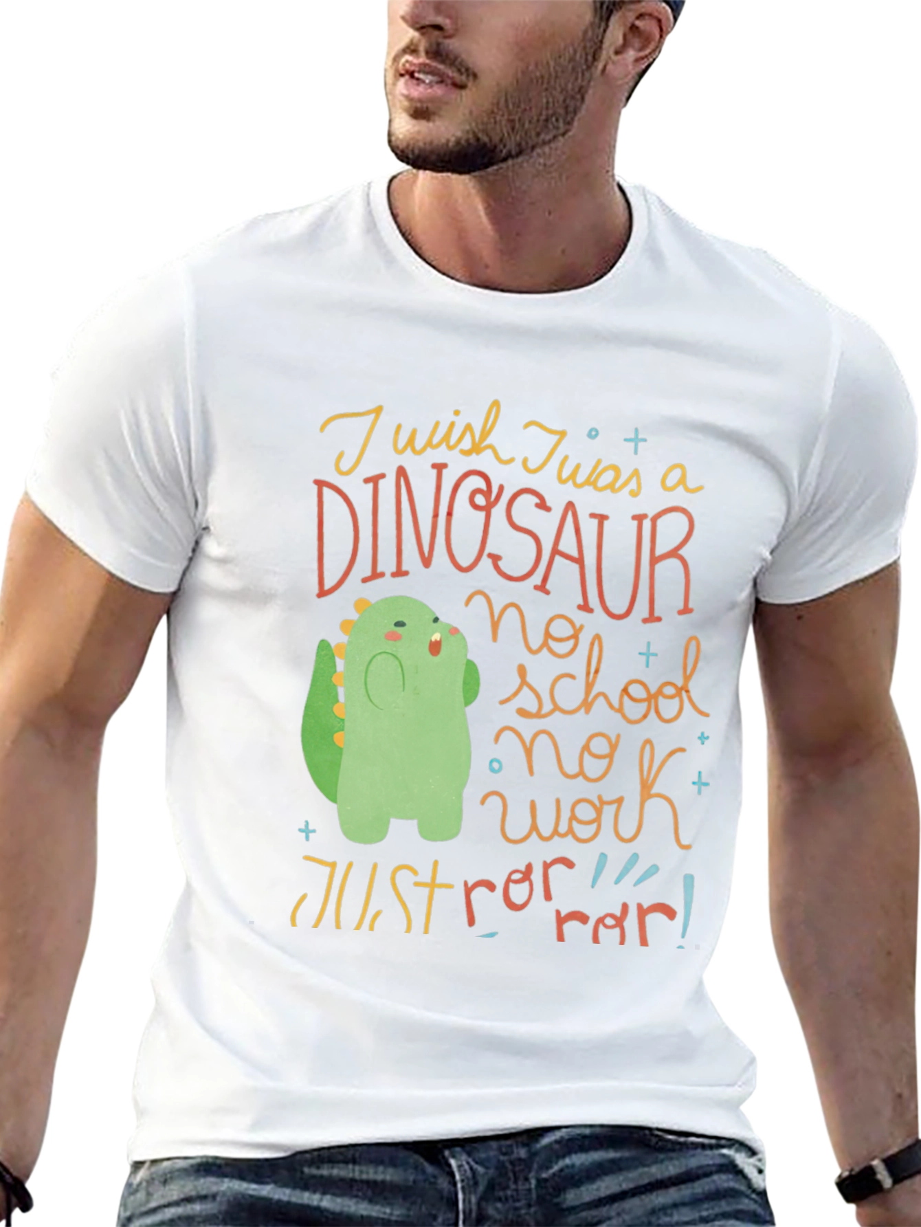 Dinosaur Graphic Tee - No School, No Work! - 13
