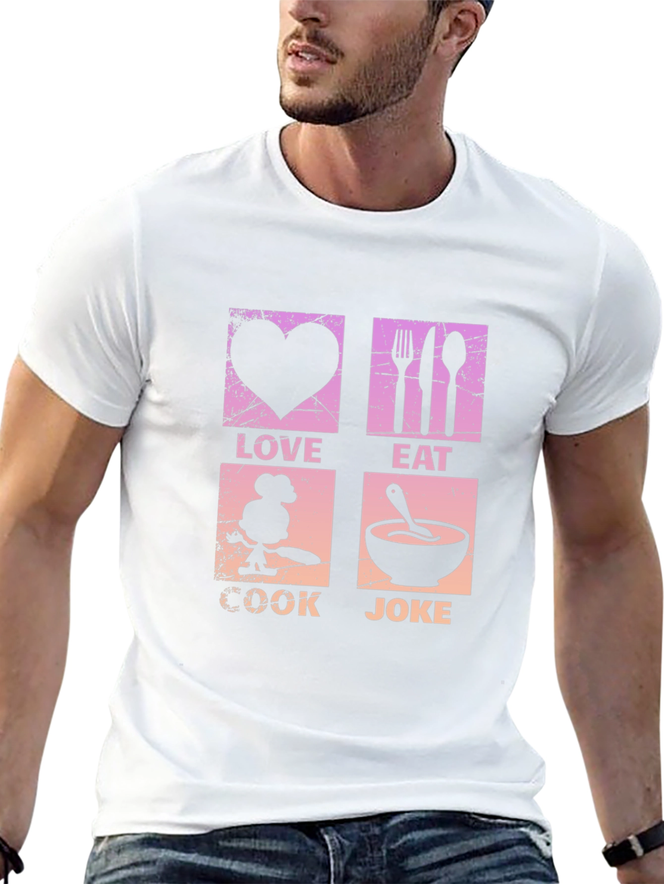 Black Love Eat Cook Joke T-Shirt view 13