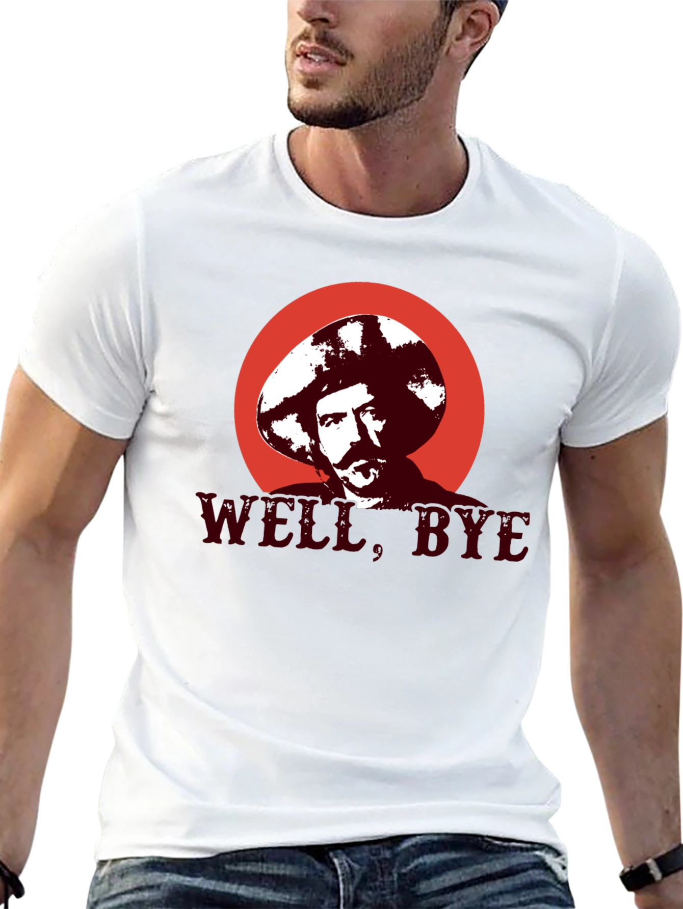 Black Well, Bye T-Shirt - Funny Graphic Tee view 13