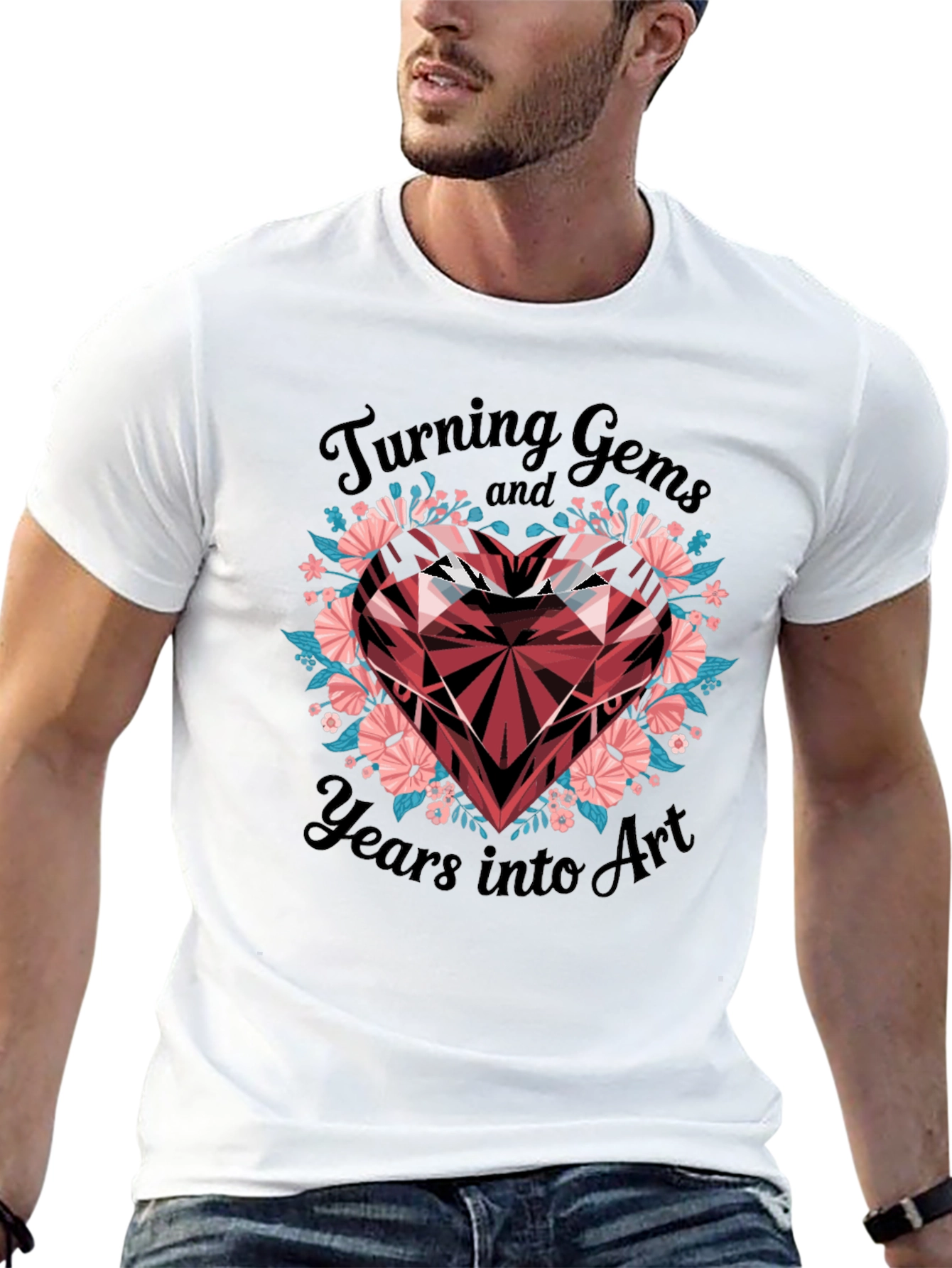 Black Turning Gems Into Art T-Shirt view 13