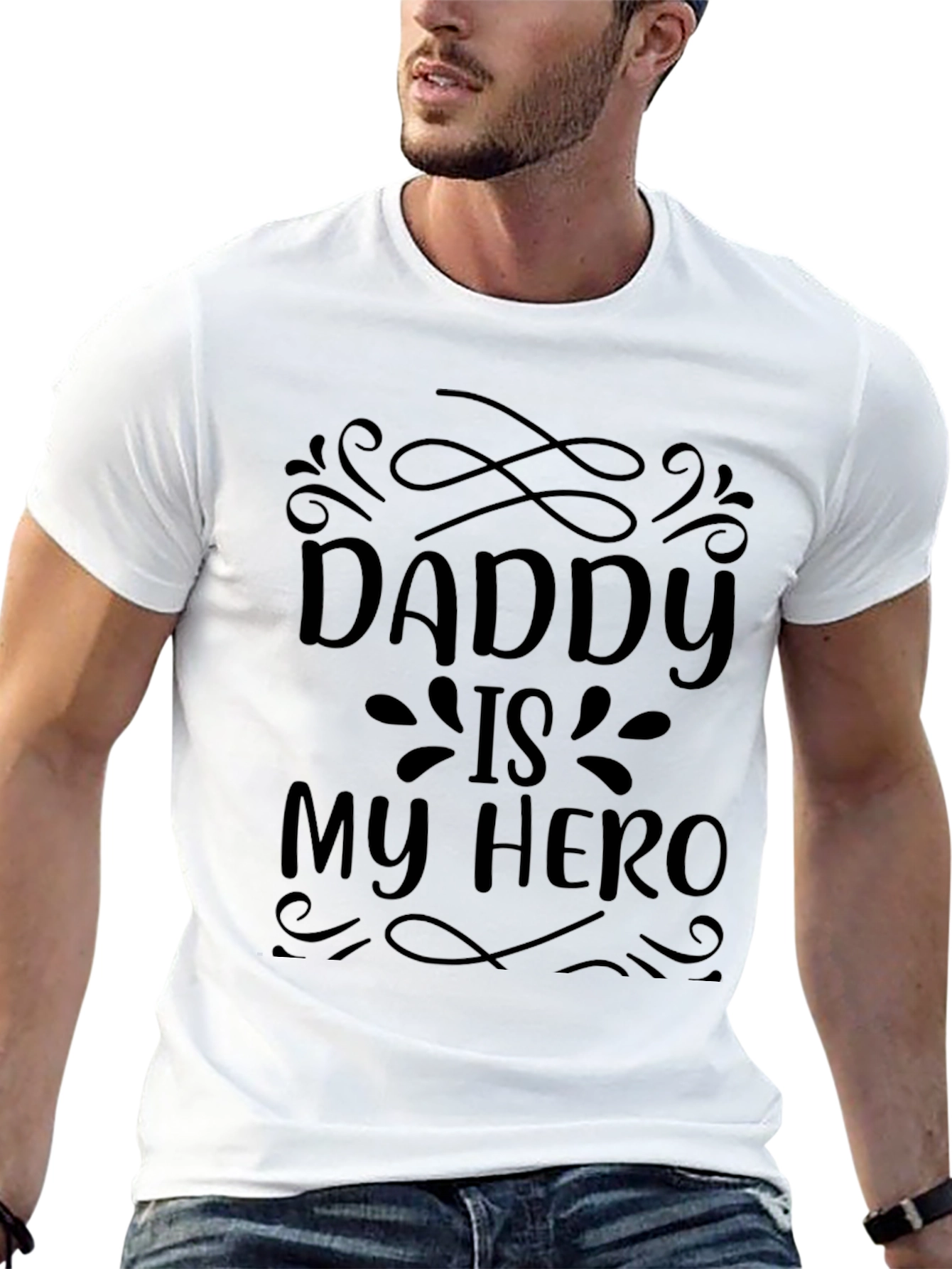 Black Daddy is My Hero Black T-Shirt view 13