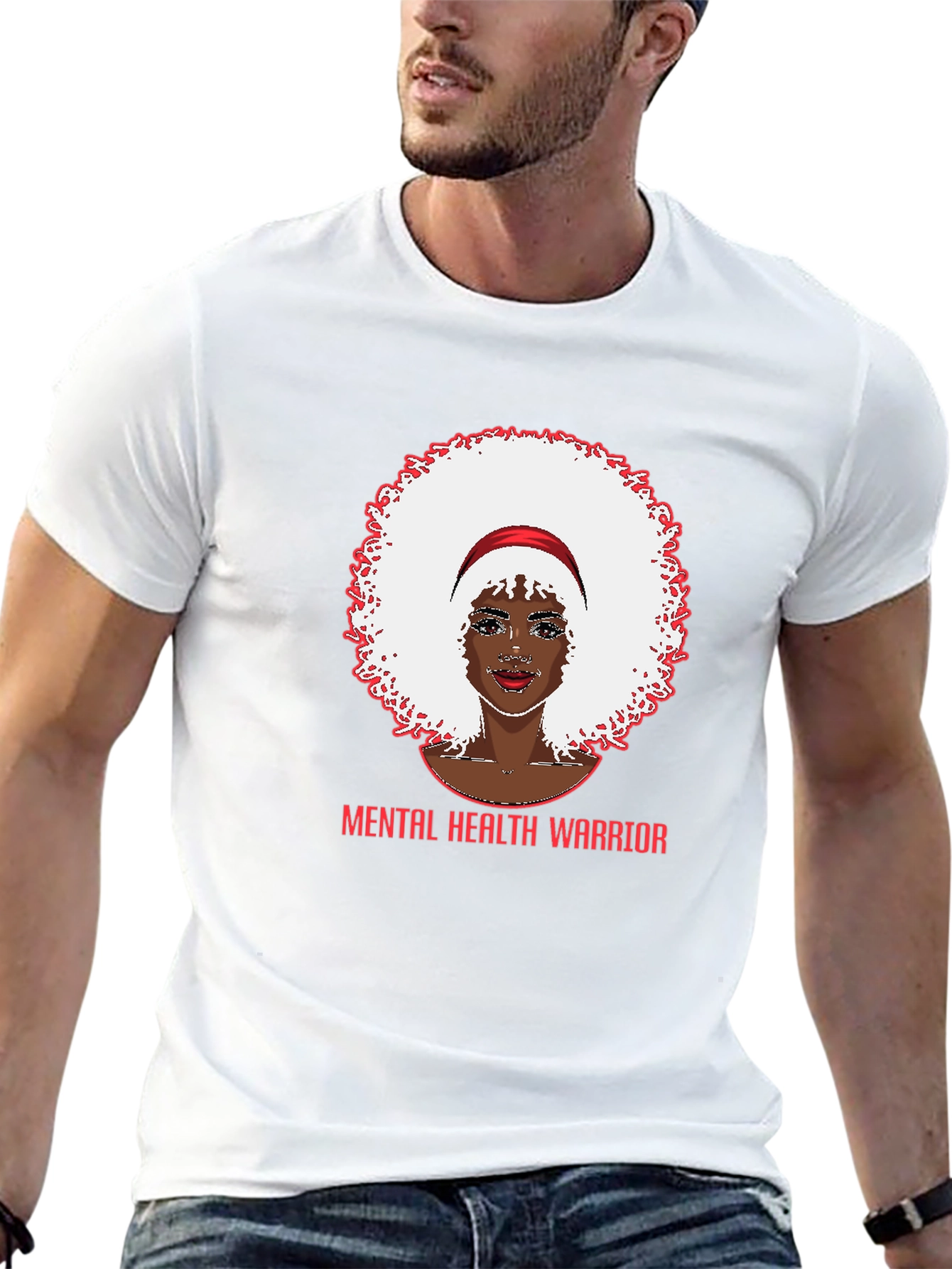 Black Mental Health Warrior T-Shirt - Unisex view 13