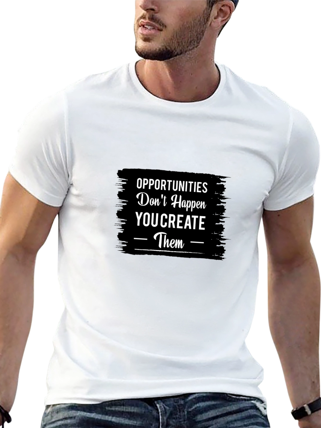 Black Opportunities You Create T-Shirt view 13
