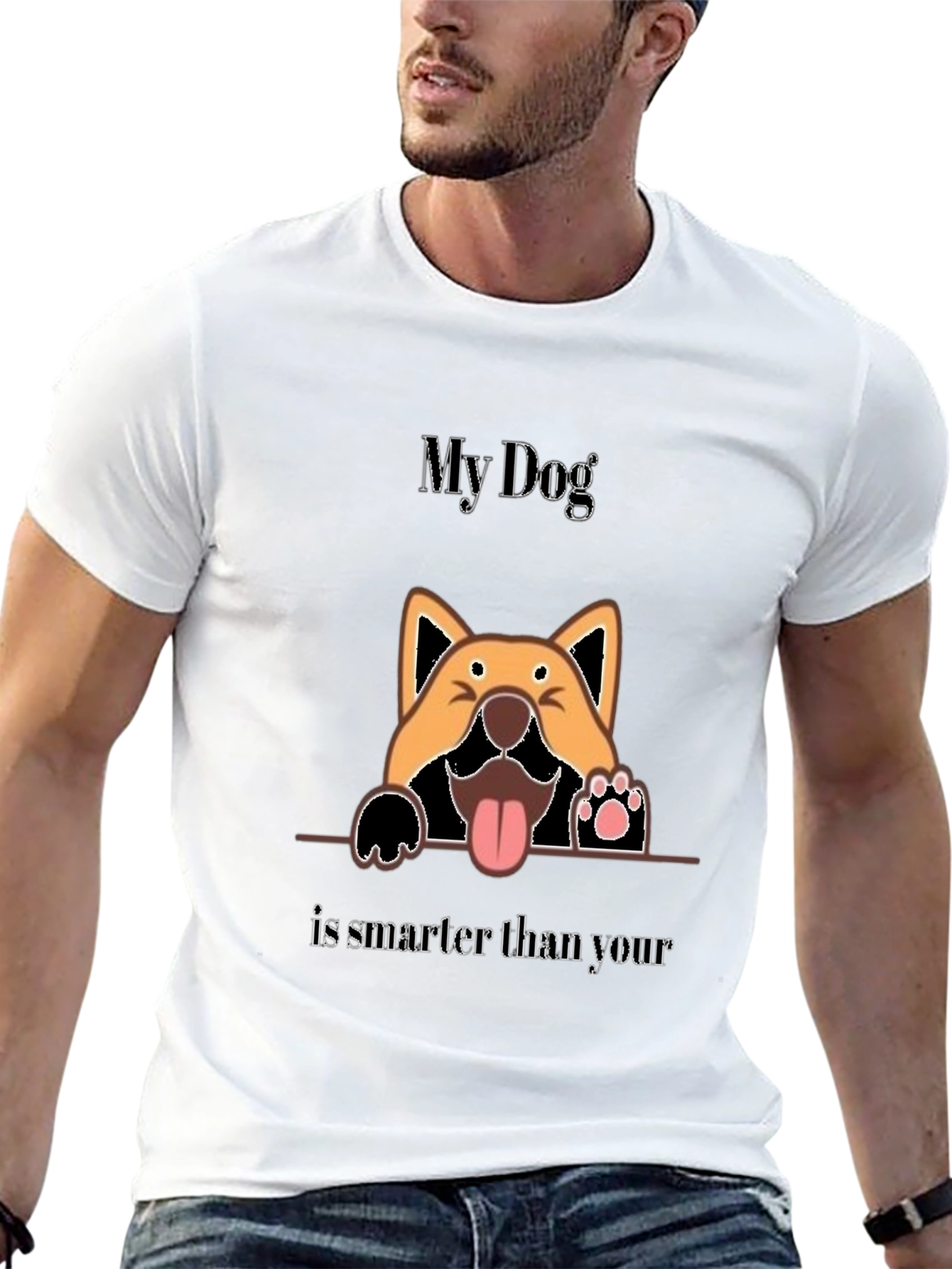 Black My Dog Is Smarter Than Your Dog Graphic Tee view 13