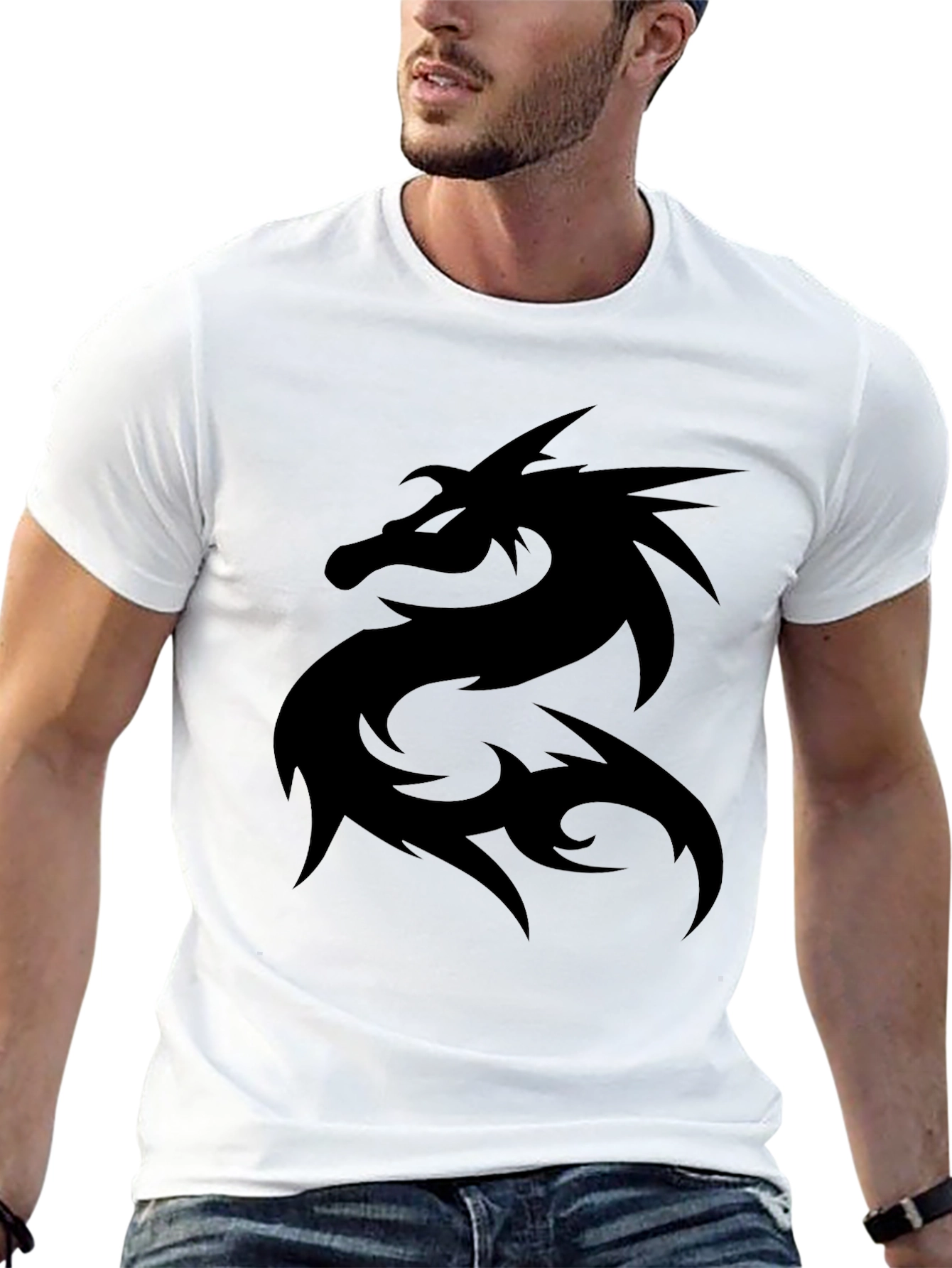 Black Black Dragon Graphic Tee - Men's Short Sleeve Shirt view 13
