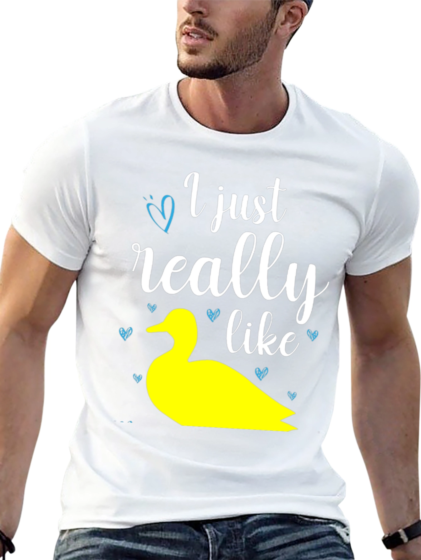Black Duck Lover T-Shirt: "I Just Really Like Ducks" Graphic Tee view 13