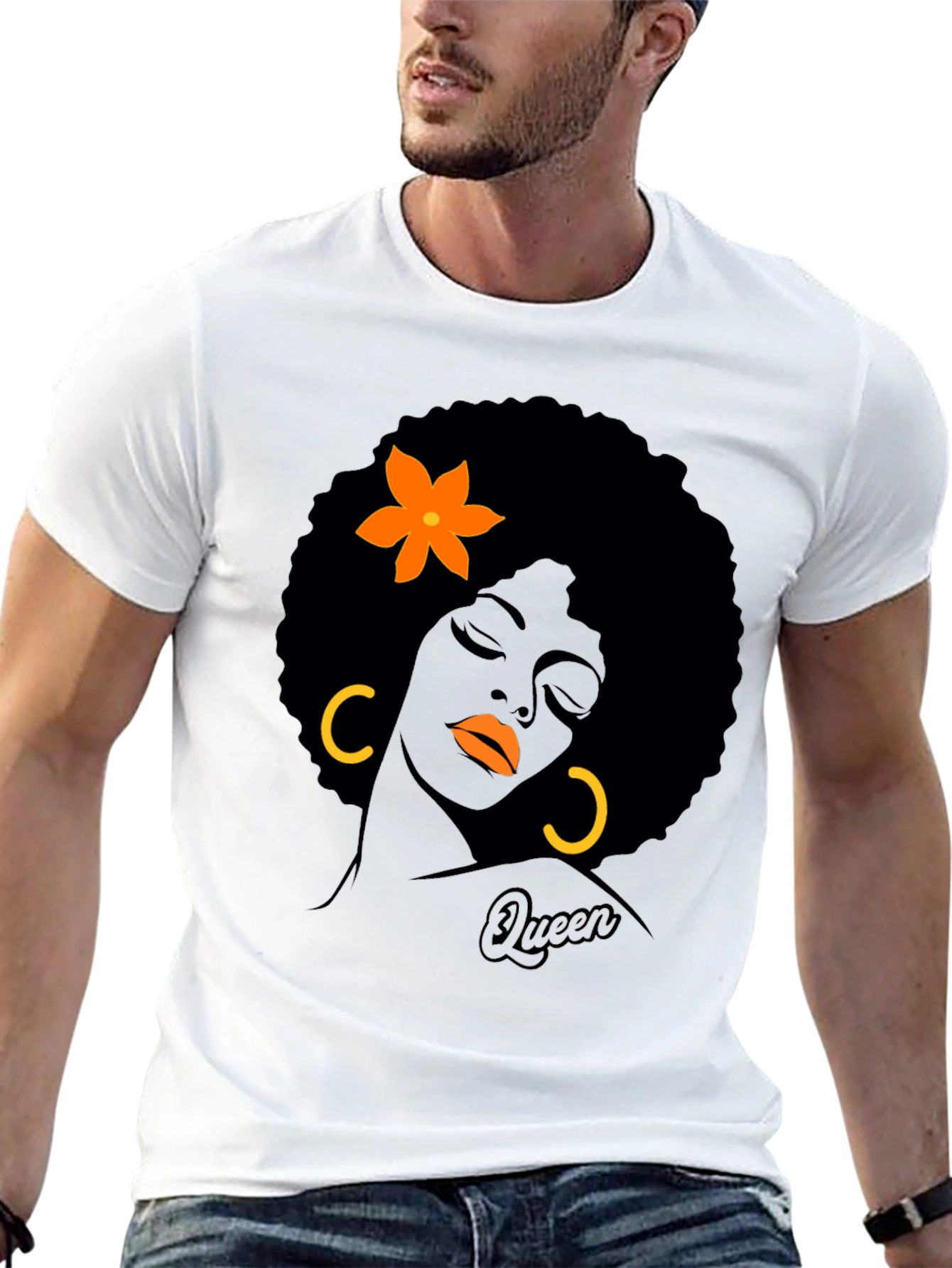 Queen Graphic T-Shirt - Afrocentric Black Tee - 13