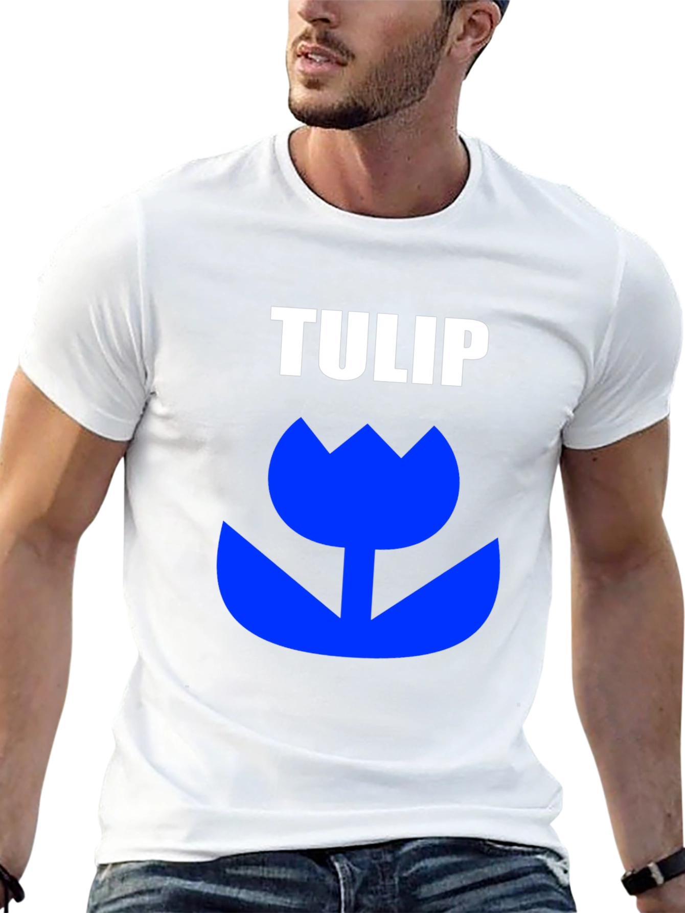 Black TULIP Graphic Tee - Bold Statement T-Shirt view 13