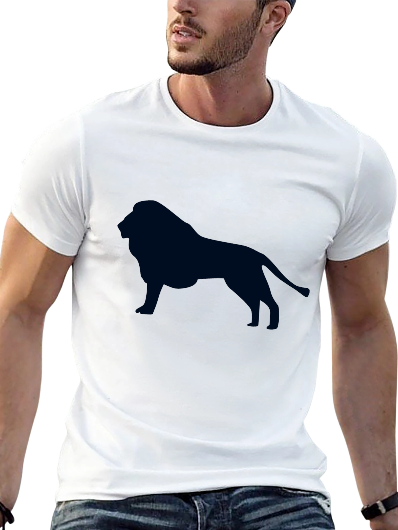 Black Lion Graphic Tee - Black Cotton view 13