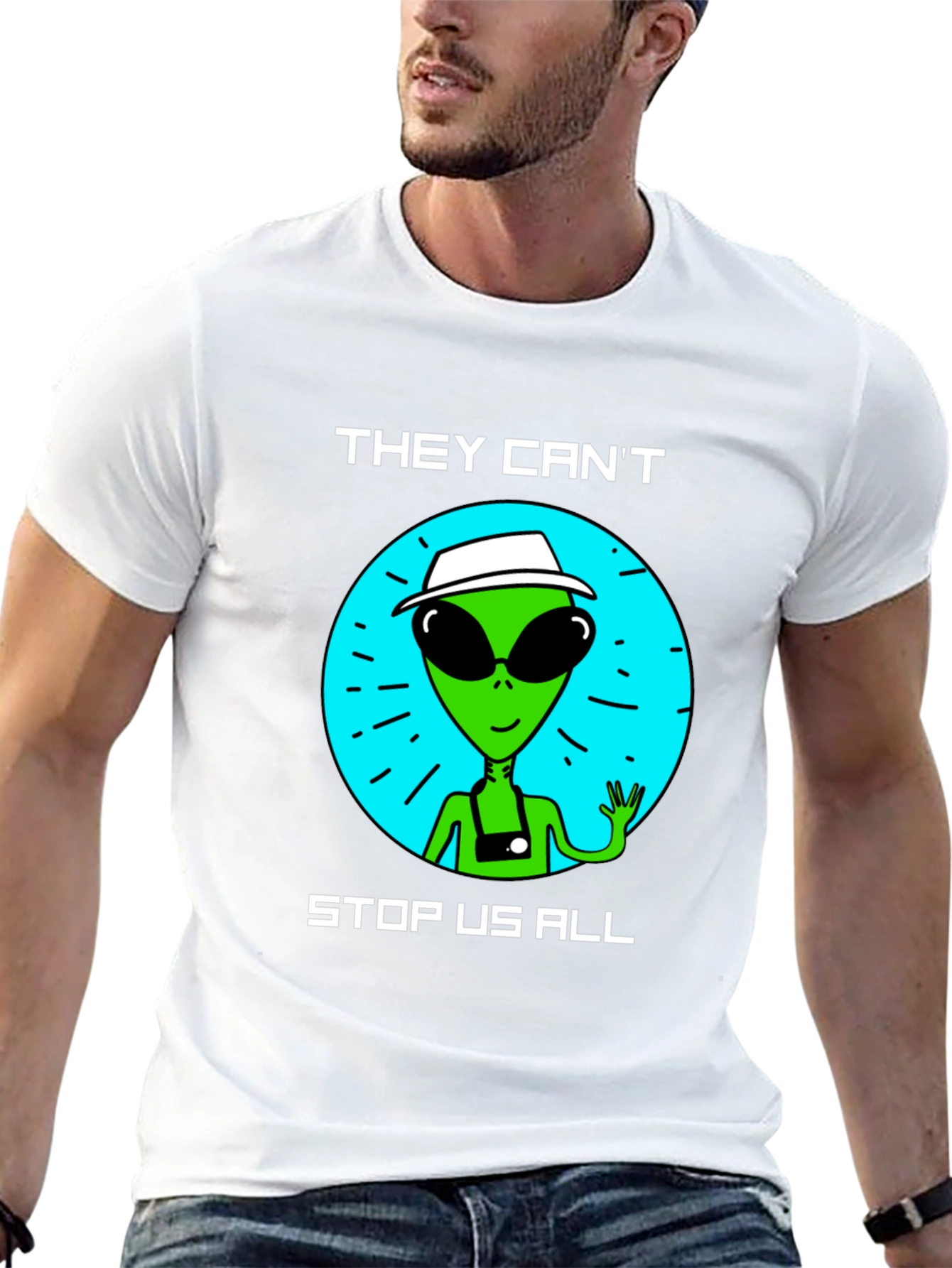 Black Alien Graphic T-Shirt - They Can't Stop Us All view 13
