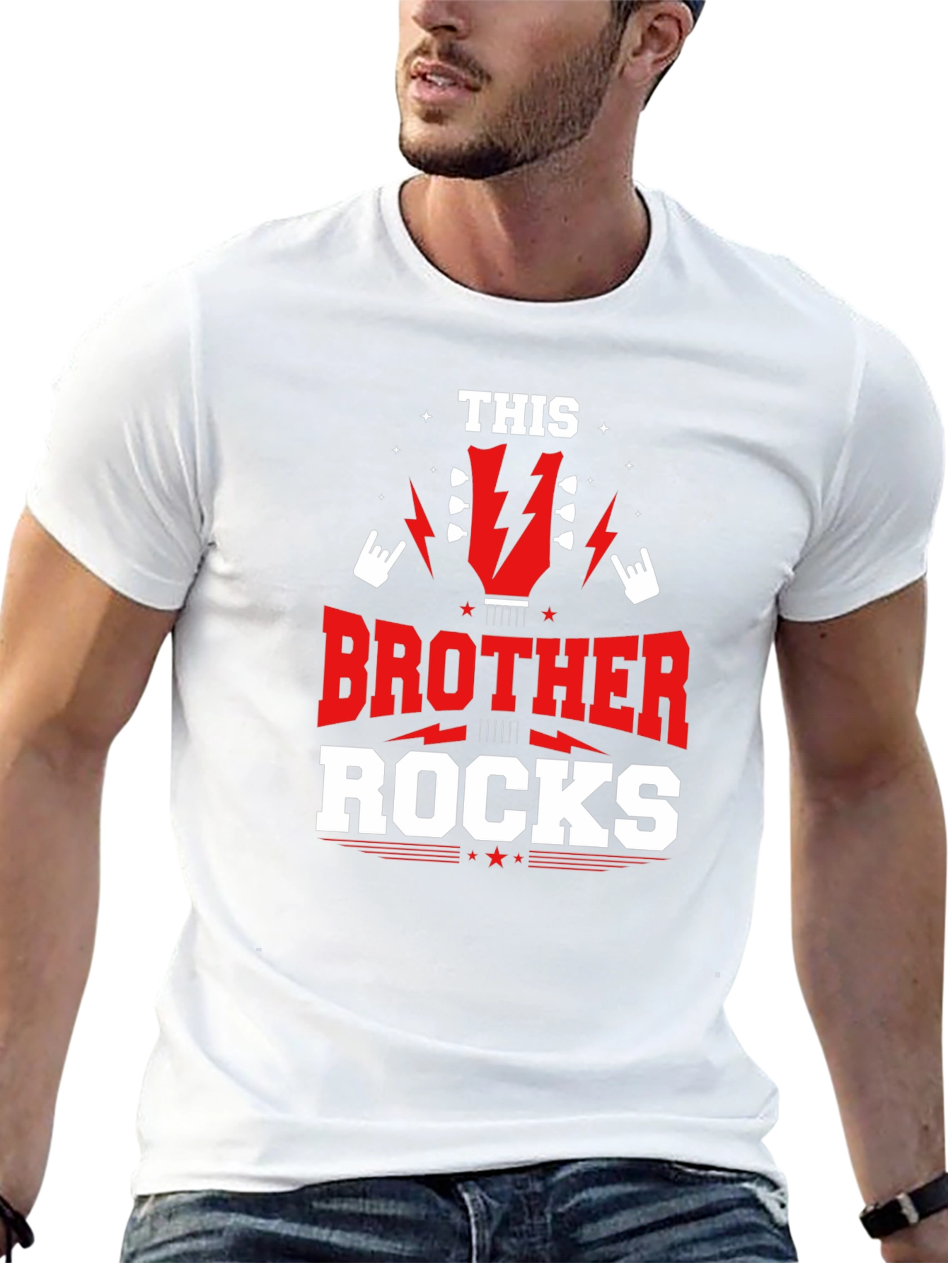 Black This Brother Rocks Graphic T-Shirt view 13