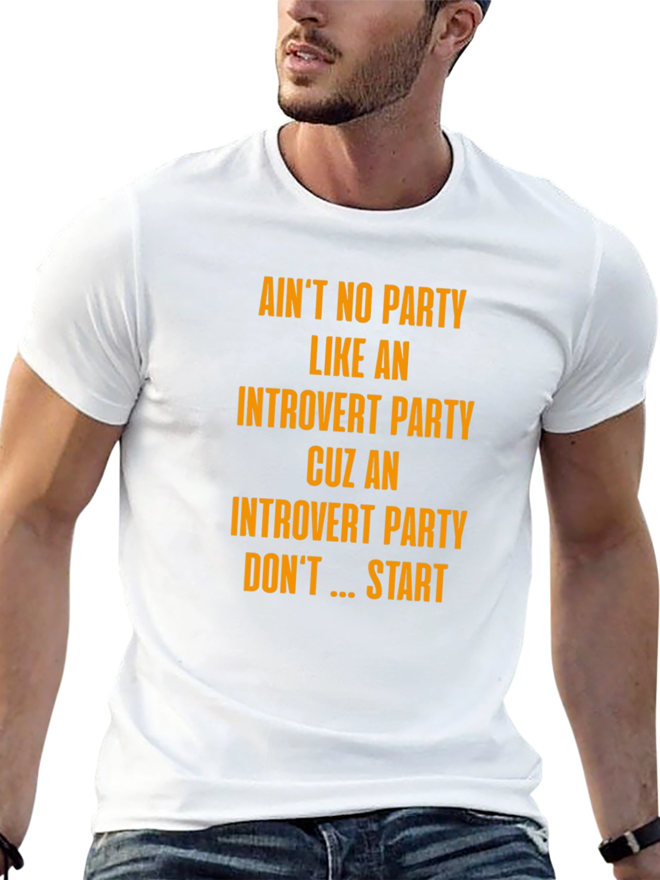 Black Introvert Party T-Shirt - Funny Slogan Tee view 13