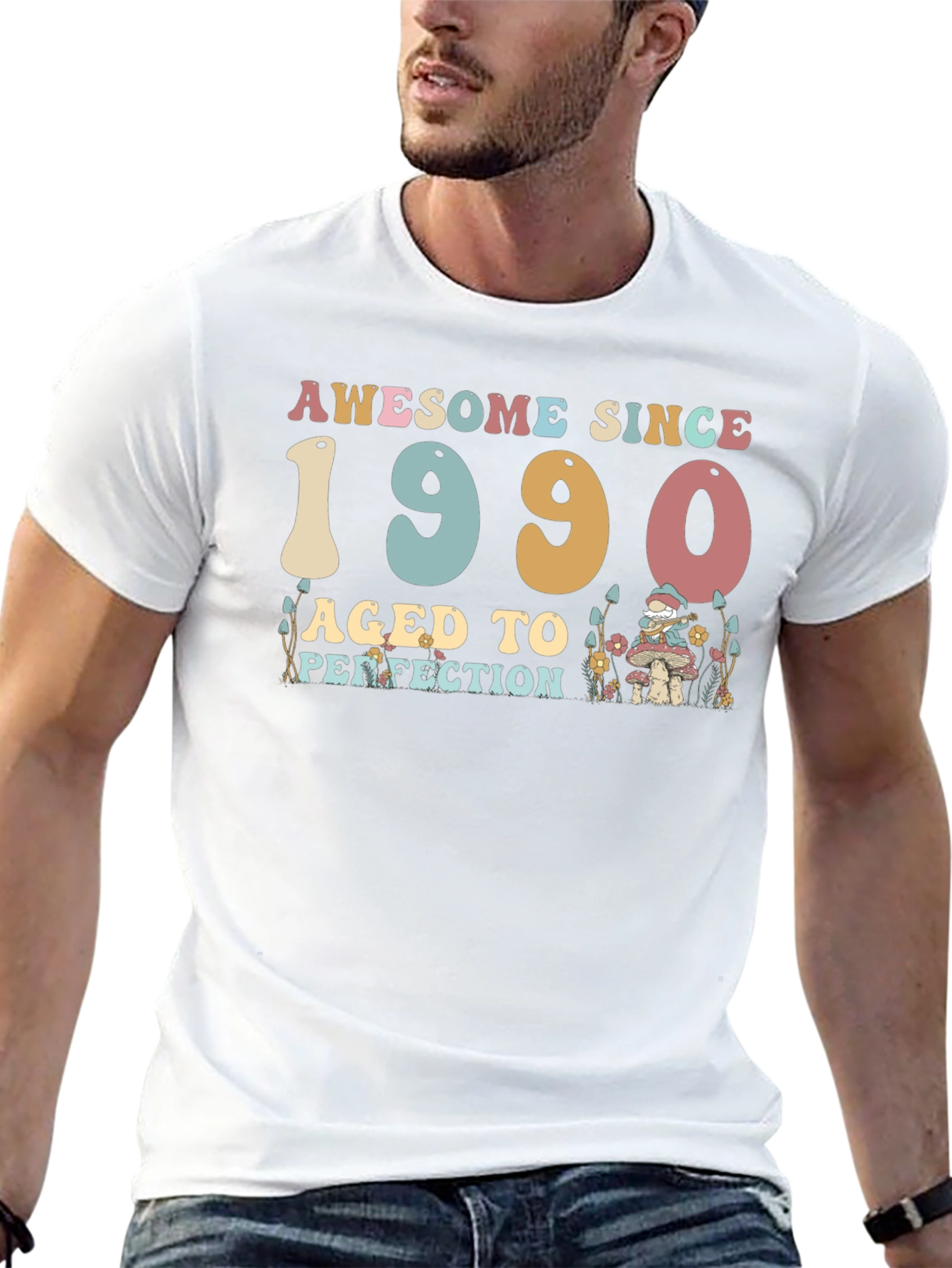 Black Awesome Since 1990 T-Shirt - Aged to Perfection view 13