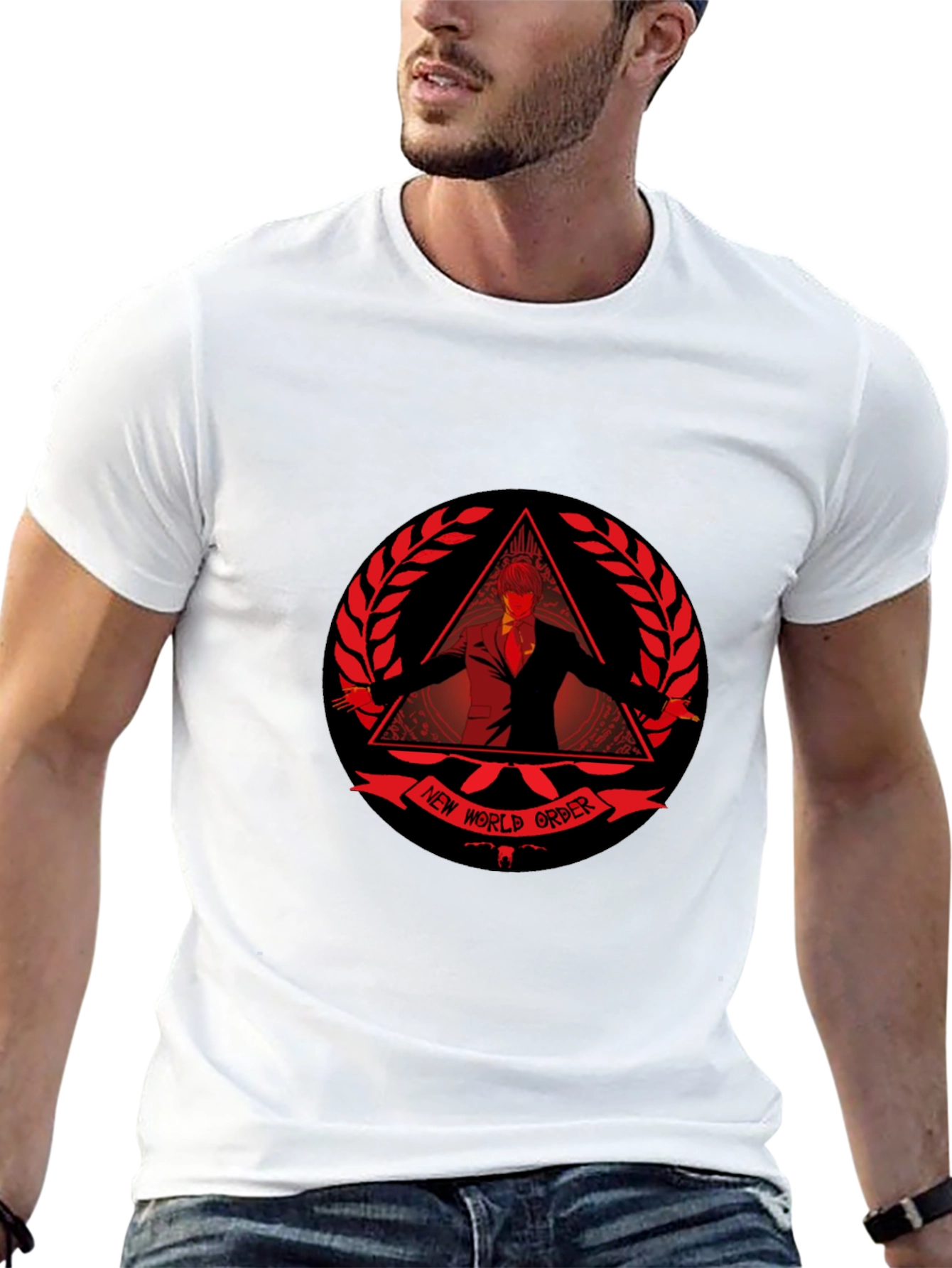 Black New World Order T-Shirt - Conspiracy Design view 13