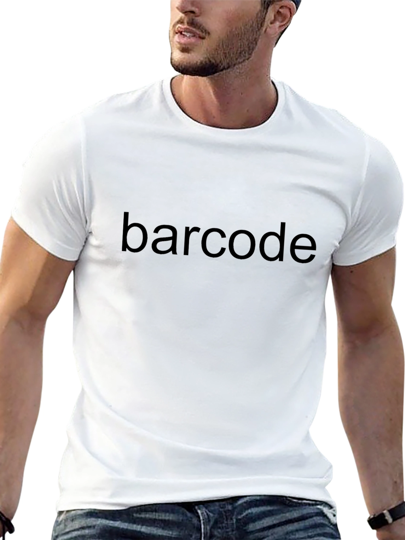 Black Men's Black 'barcode' Graphic T-Shirt view 13