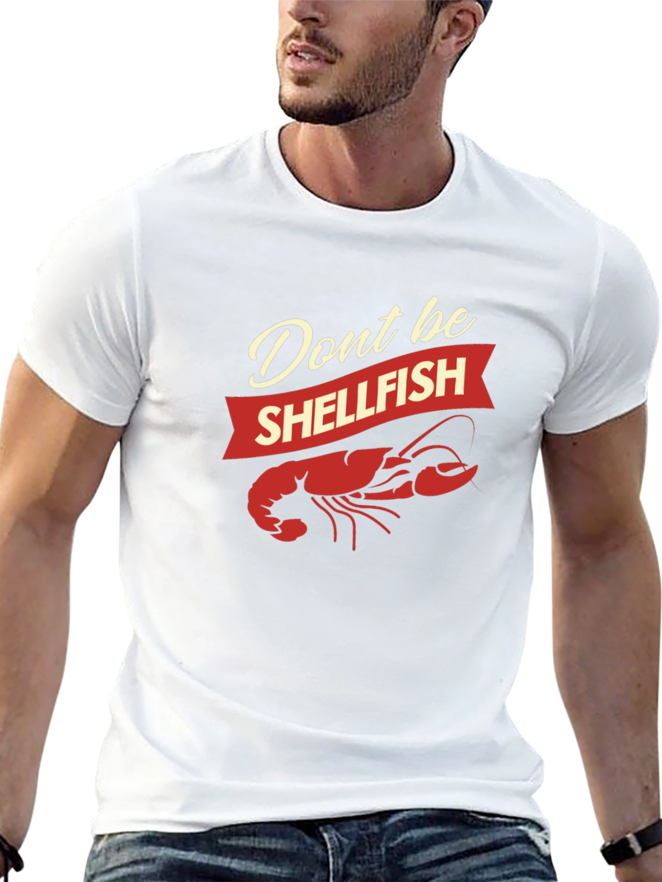 Black Don't Be Shellfish T-Shirt - Funny Seafood Graphic Tee view 13