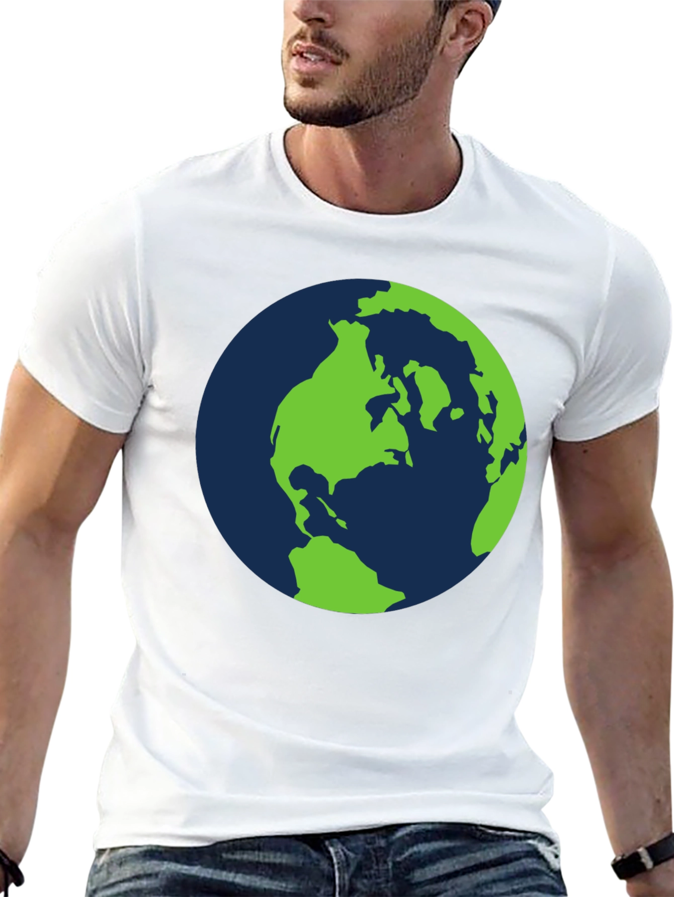 Black Earth Graphic T-Shirt - Black Cotton Tee view 13