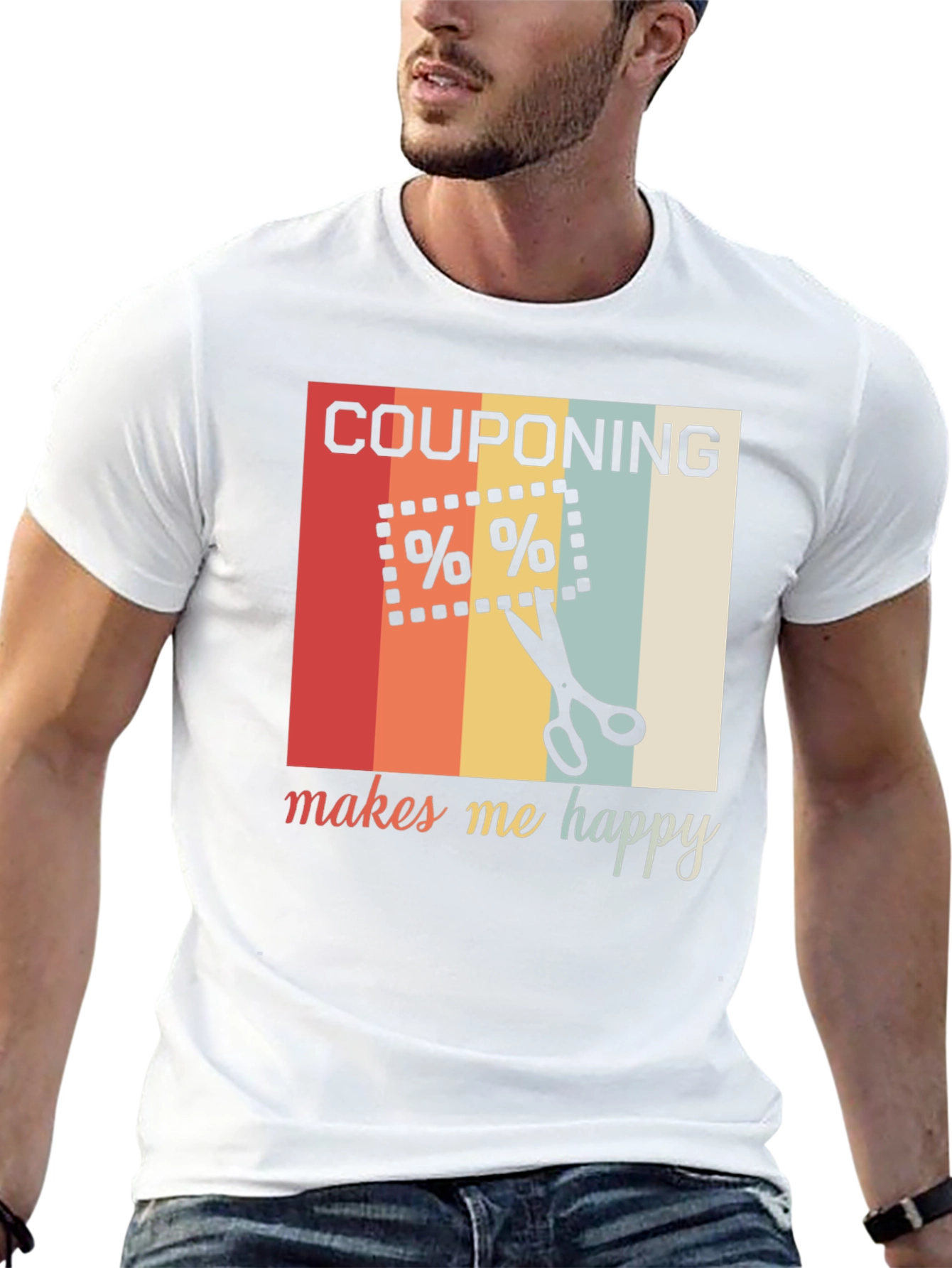 Black Couponing Makes Me Happy T-Shirt view 13