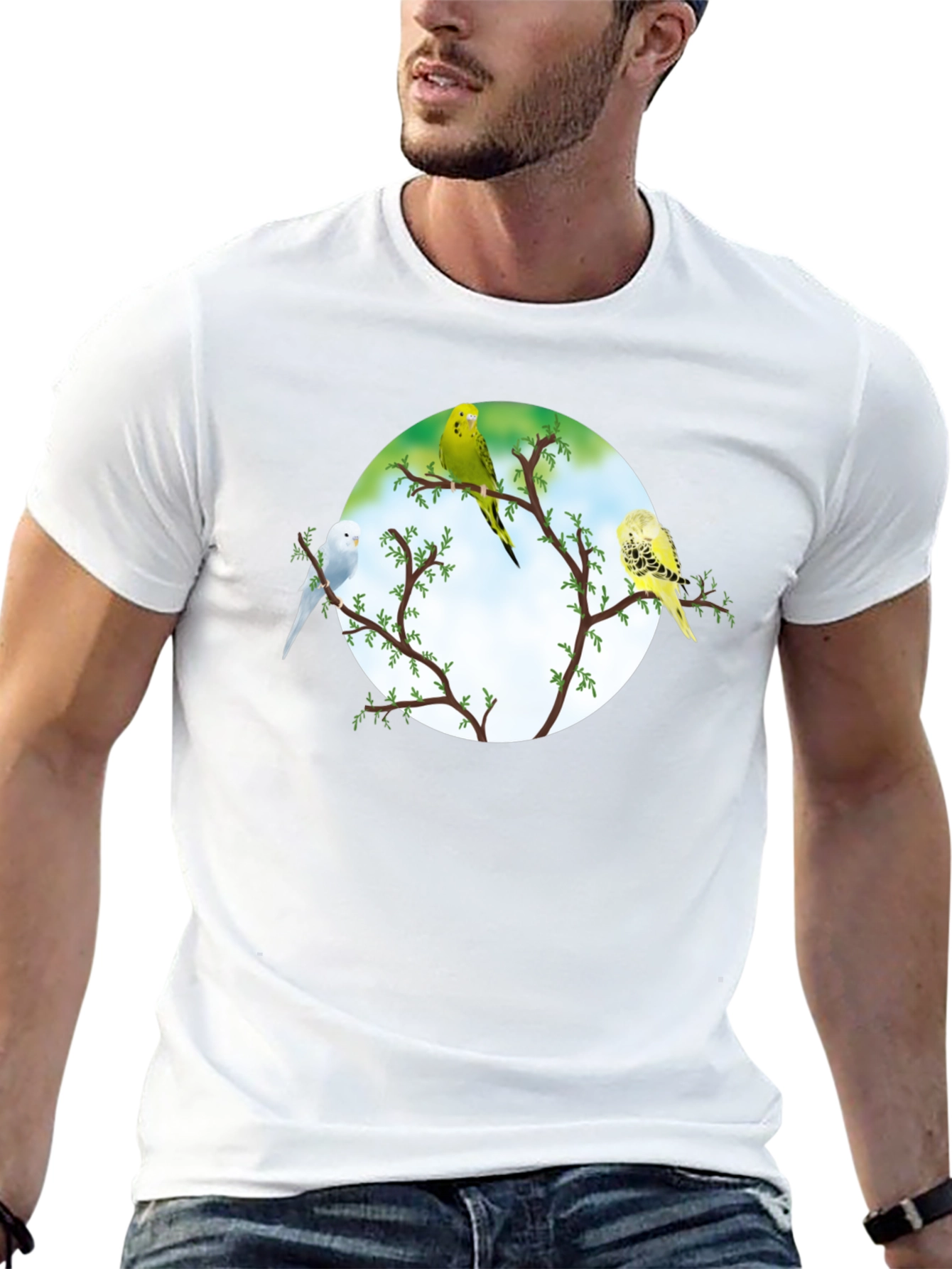 Black Parakeet Tree Black Tee view 13