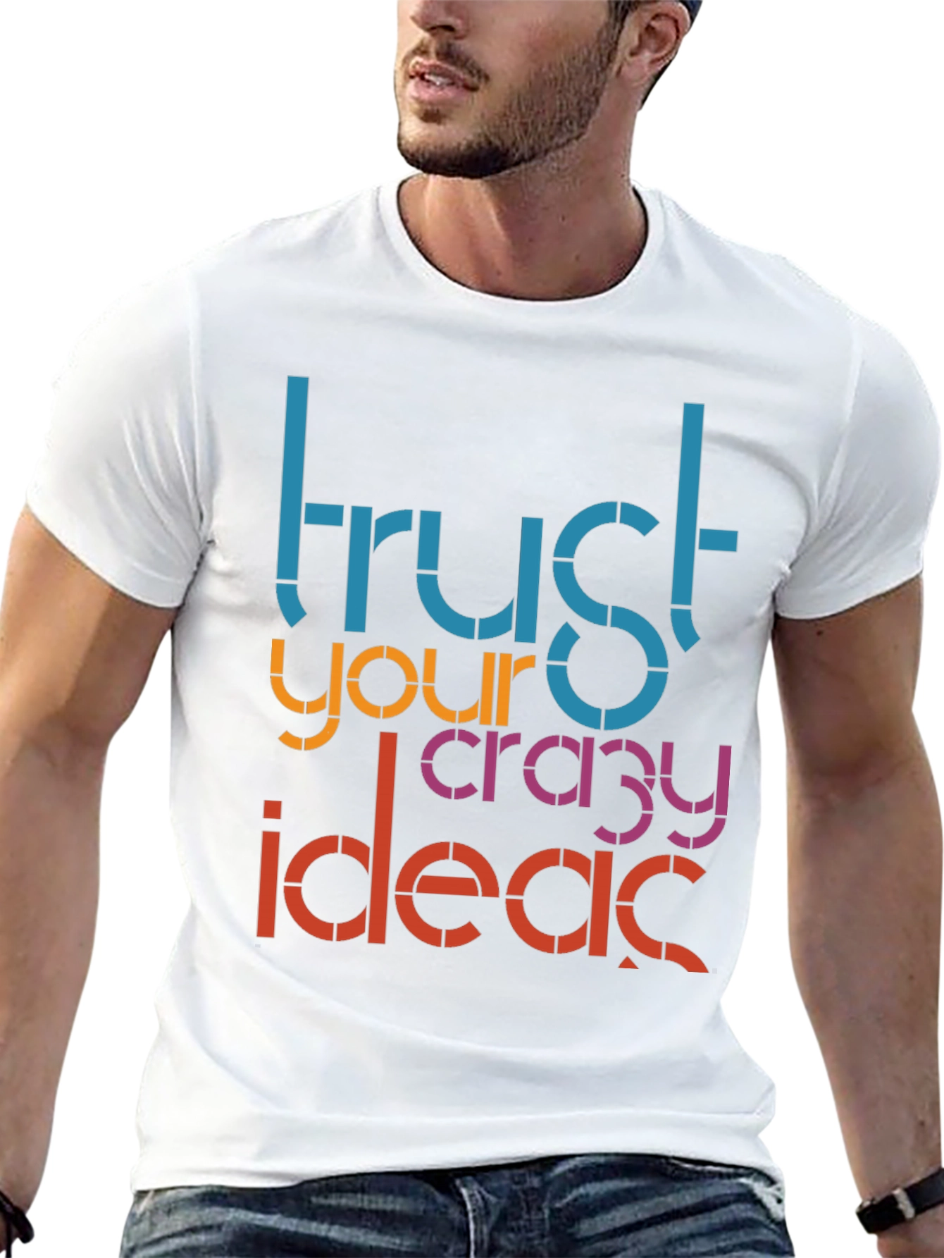 Black Trust Your Crazy Ideas Graphic Tee view 13