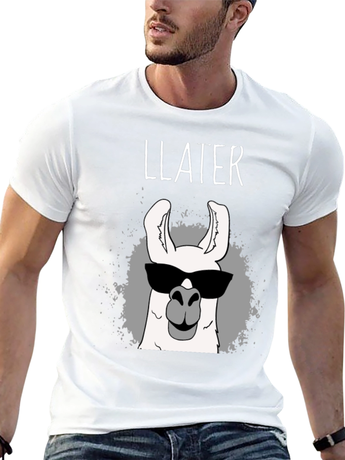 Black Llater Cool Llama Black T-Shirt view 13