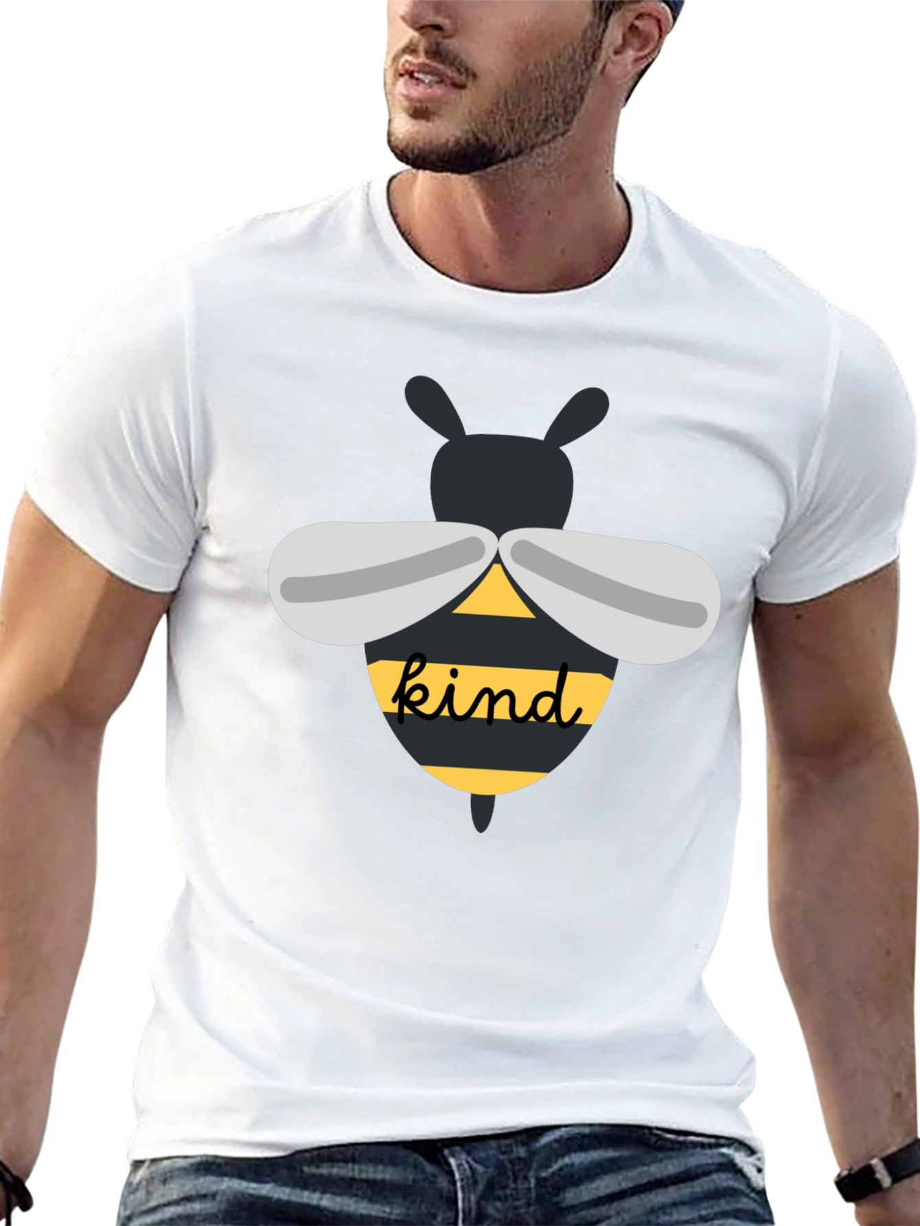 Black Bee Kind T-Shirt: Cute Inspirational Graphic Tee view 13