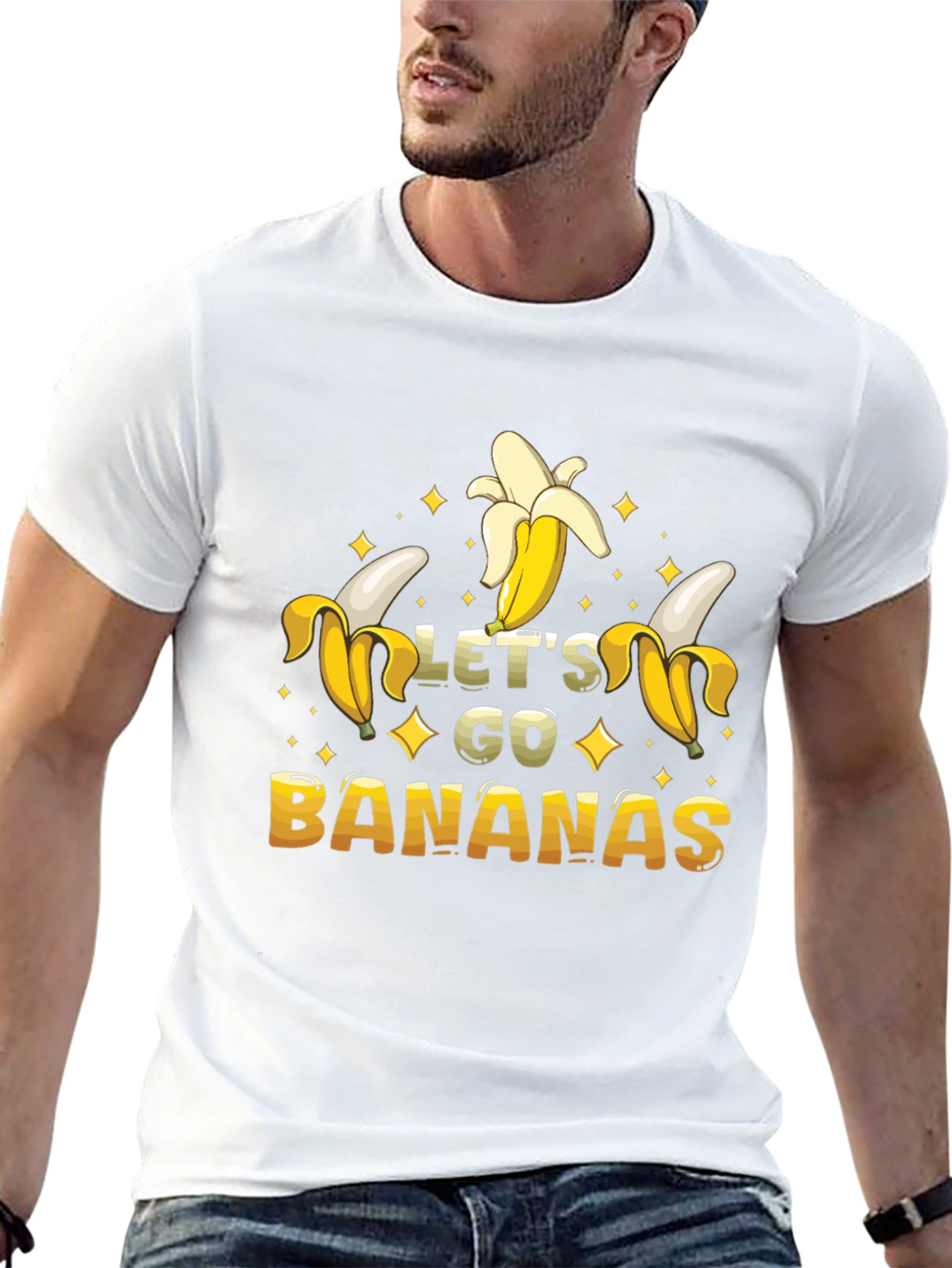 Black Let's Go Bananas Graphic T-Shirt view 13