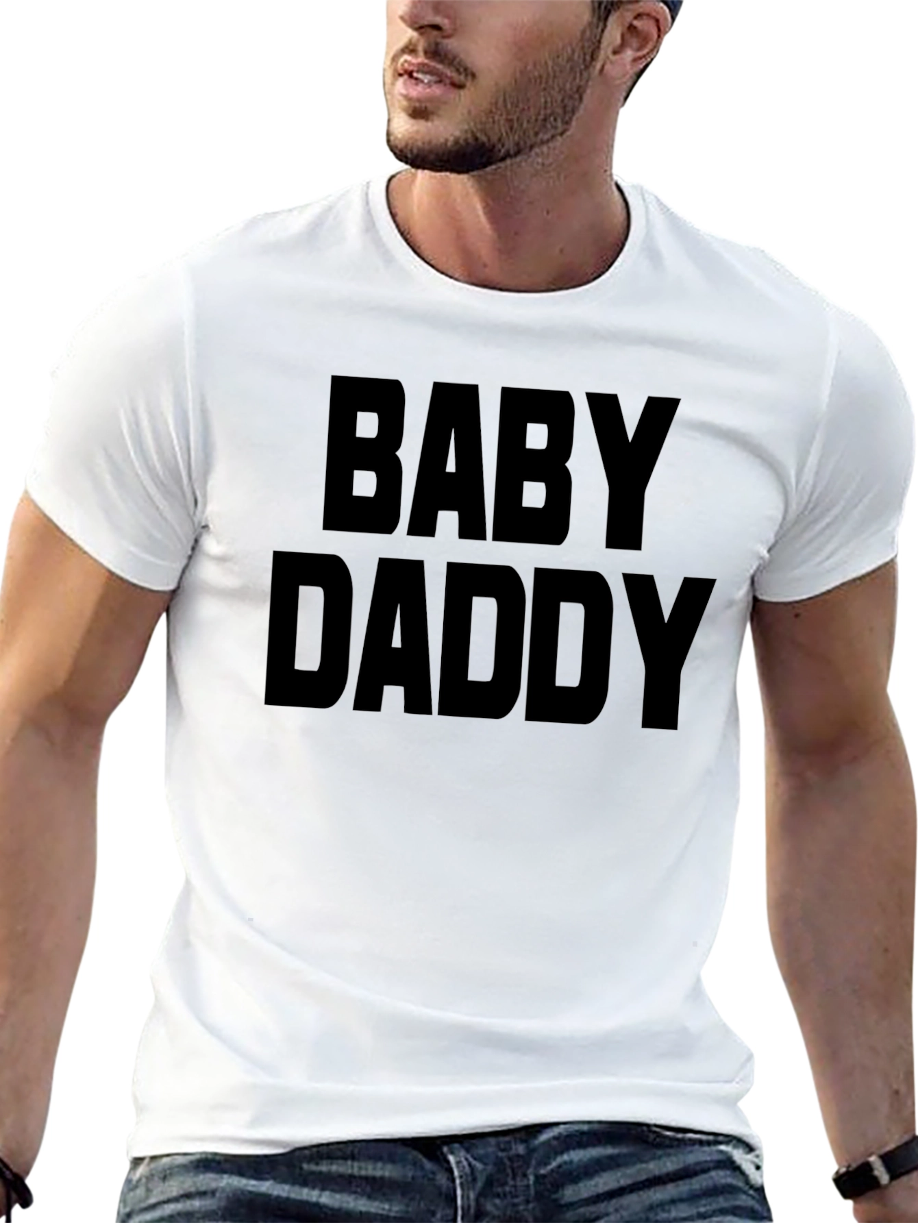 Black Baby Daddy T-Shirt - Funny Dad Tee view 13