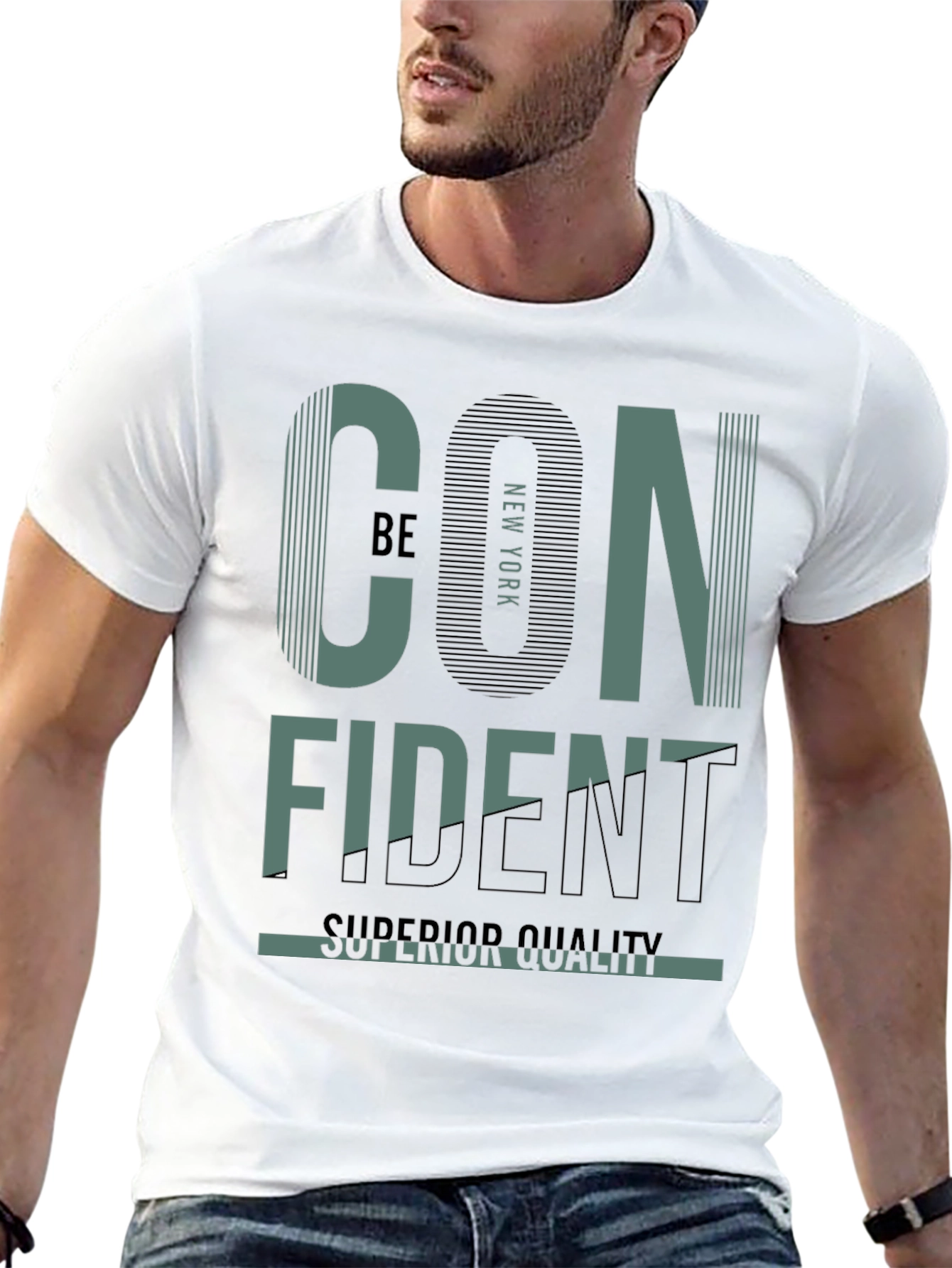 Black Confident New York Graphic Print Black T-Shirt view 13