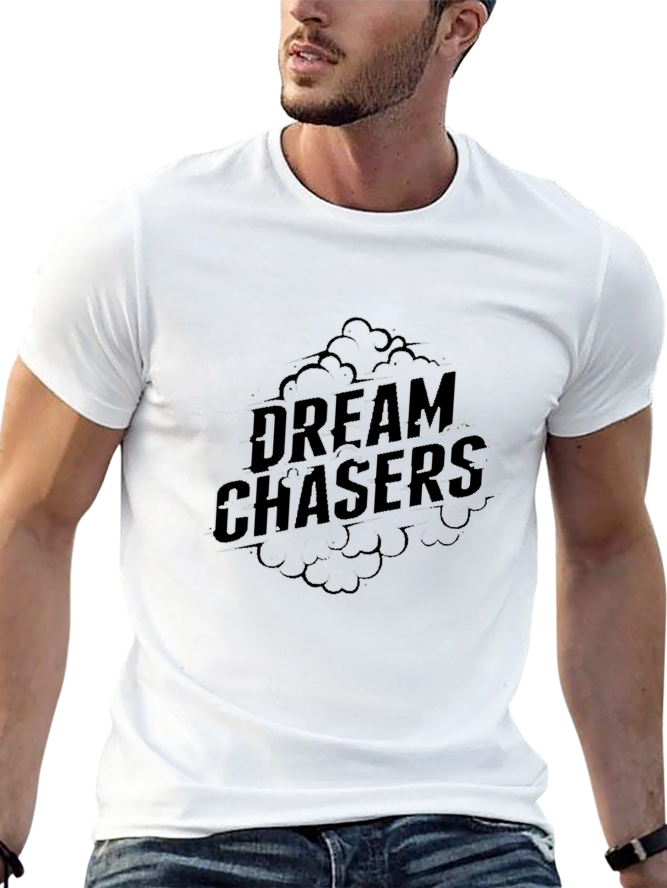 Black Dream Chasers Black Graphic Tee view 13