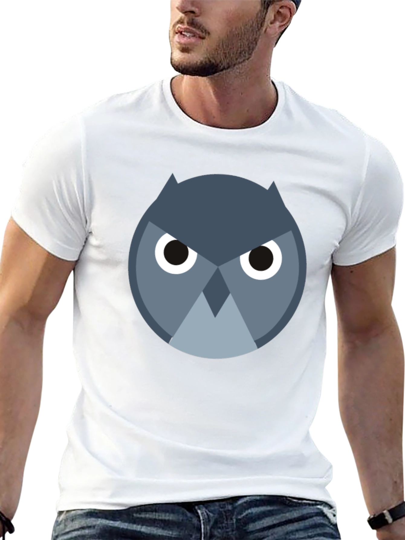 Black Owl Graphic T-Shirt - Men's Black Tee view 13
