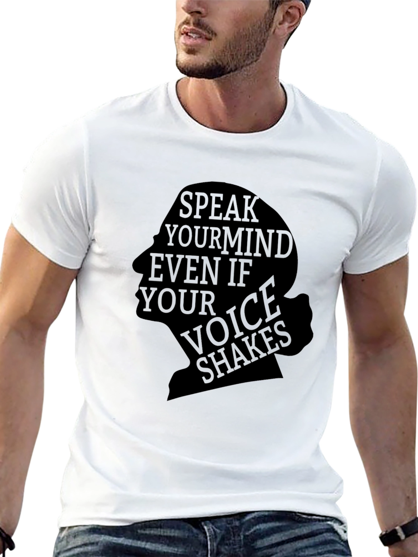 Black Speak Your Mind Black Graphic Tee view 13