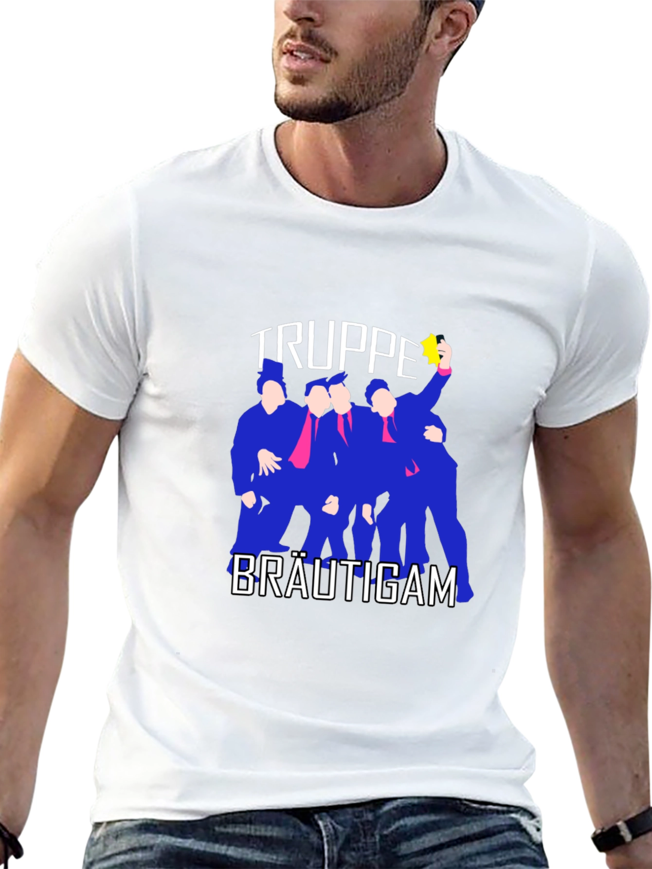 Black Bridegroom Squad T-Shirt - Party Apparel view 13
