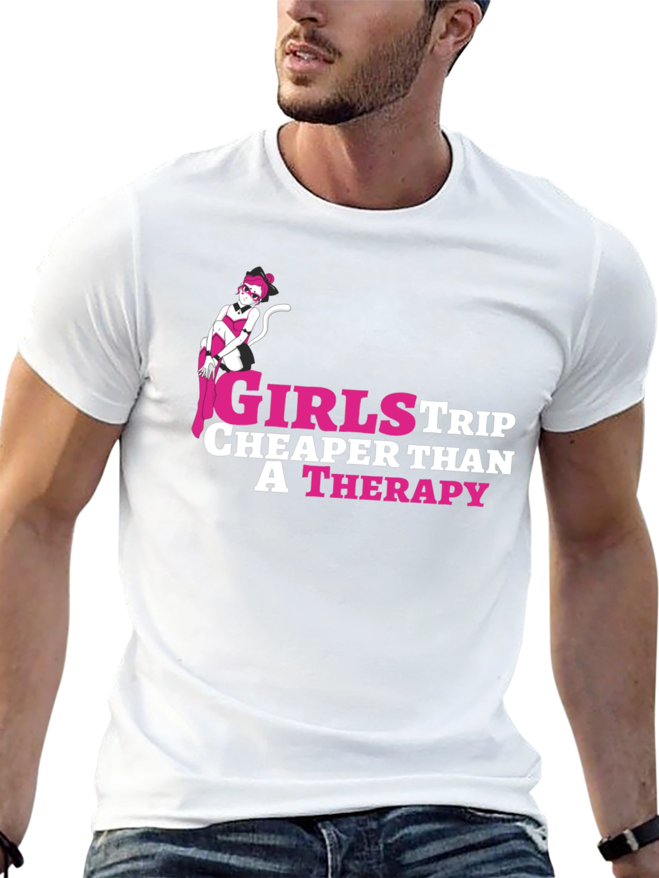 Black Girls Trip Therapy T-Shirt - Novelty Graphic Tee view 13