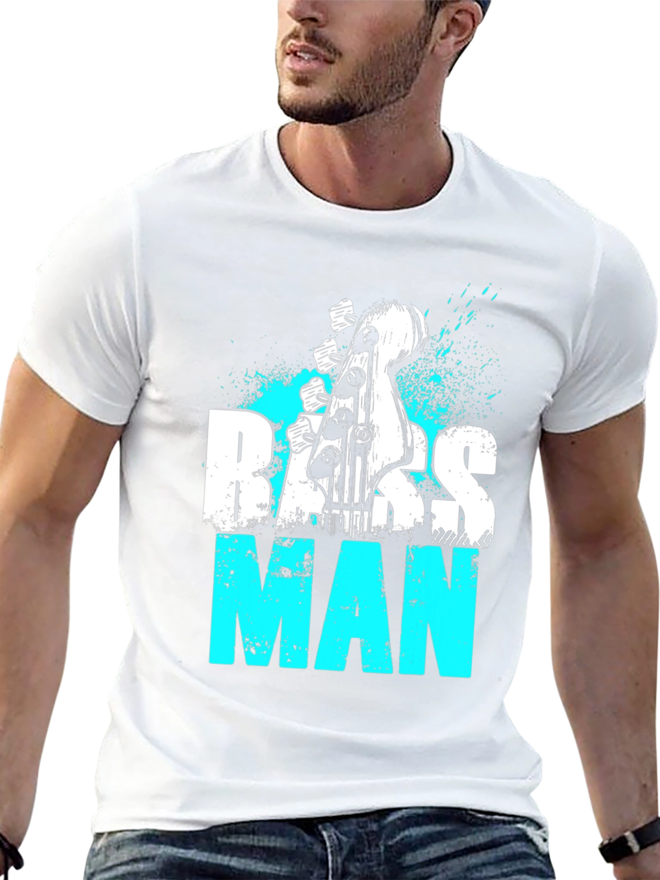 Black Bassman Graphic Tee - Musician T-Shirt view 13