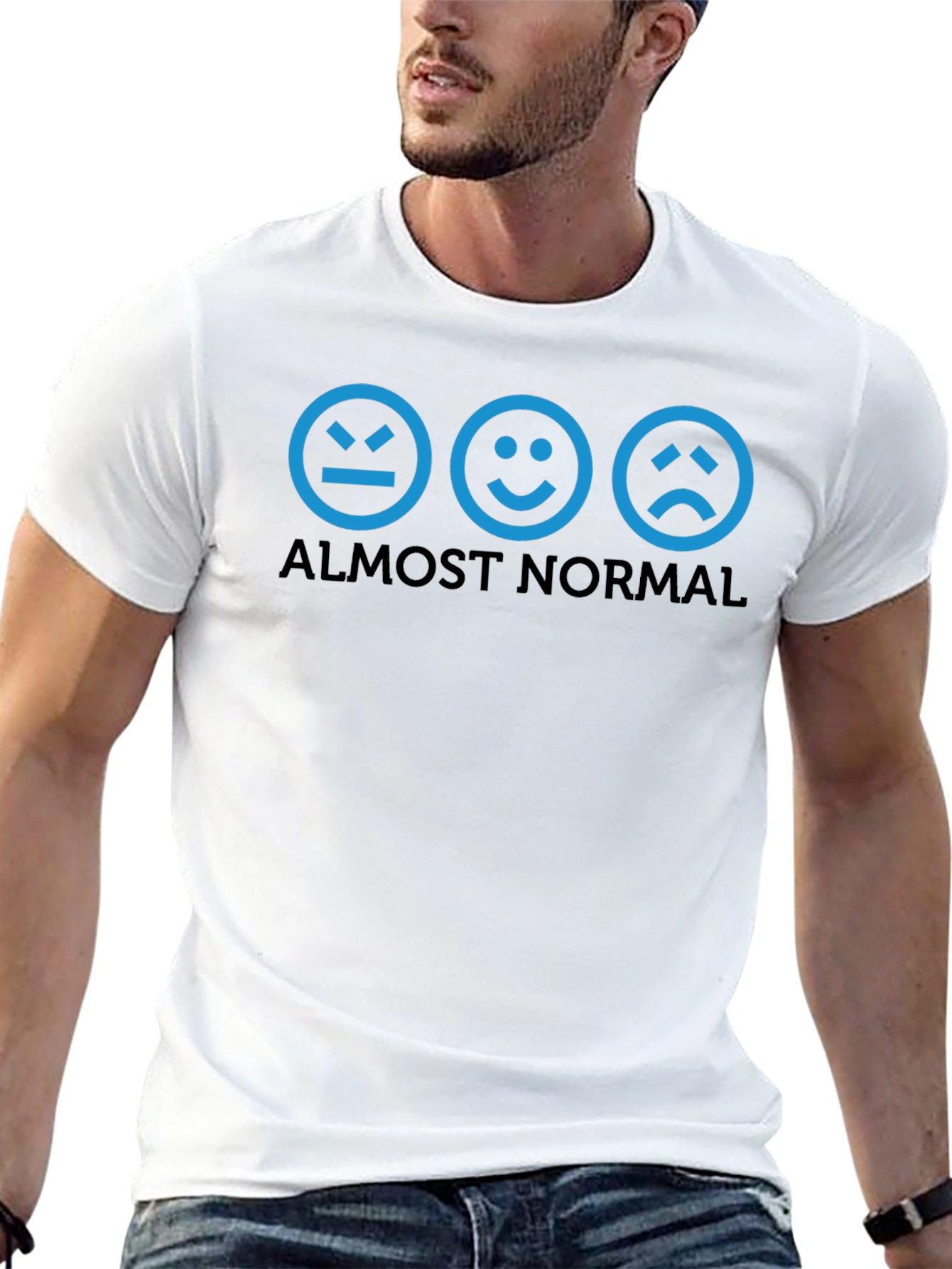 Black Almost Normal Graphic Tee - Casual Comfort view 13