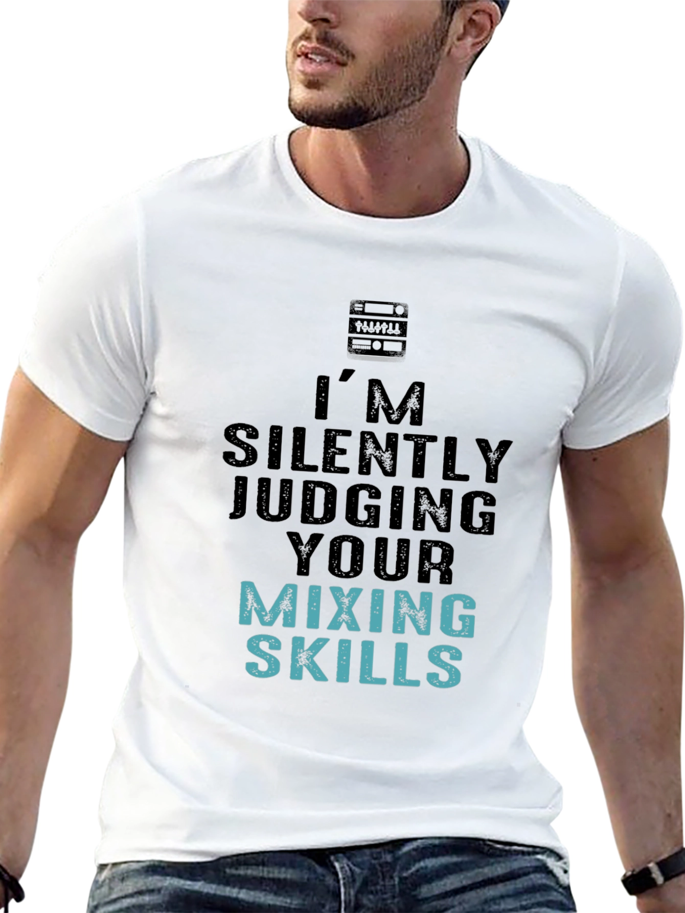 Black I'm Silently Judging Your Mixing Skills T-Shirt view 13