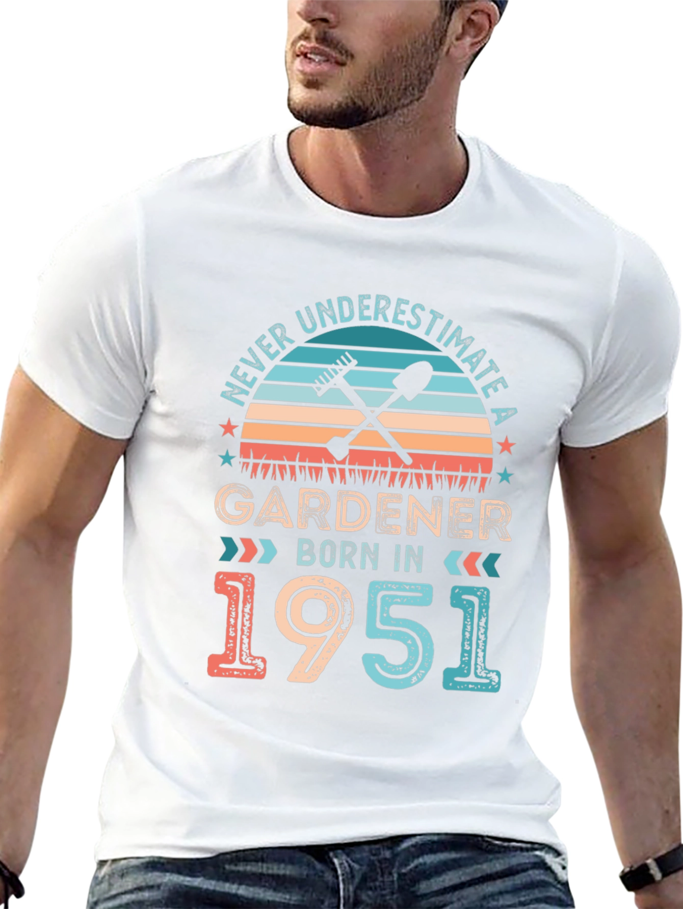 Black Gardener Born In 1951 Graphic Tee view 13