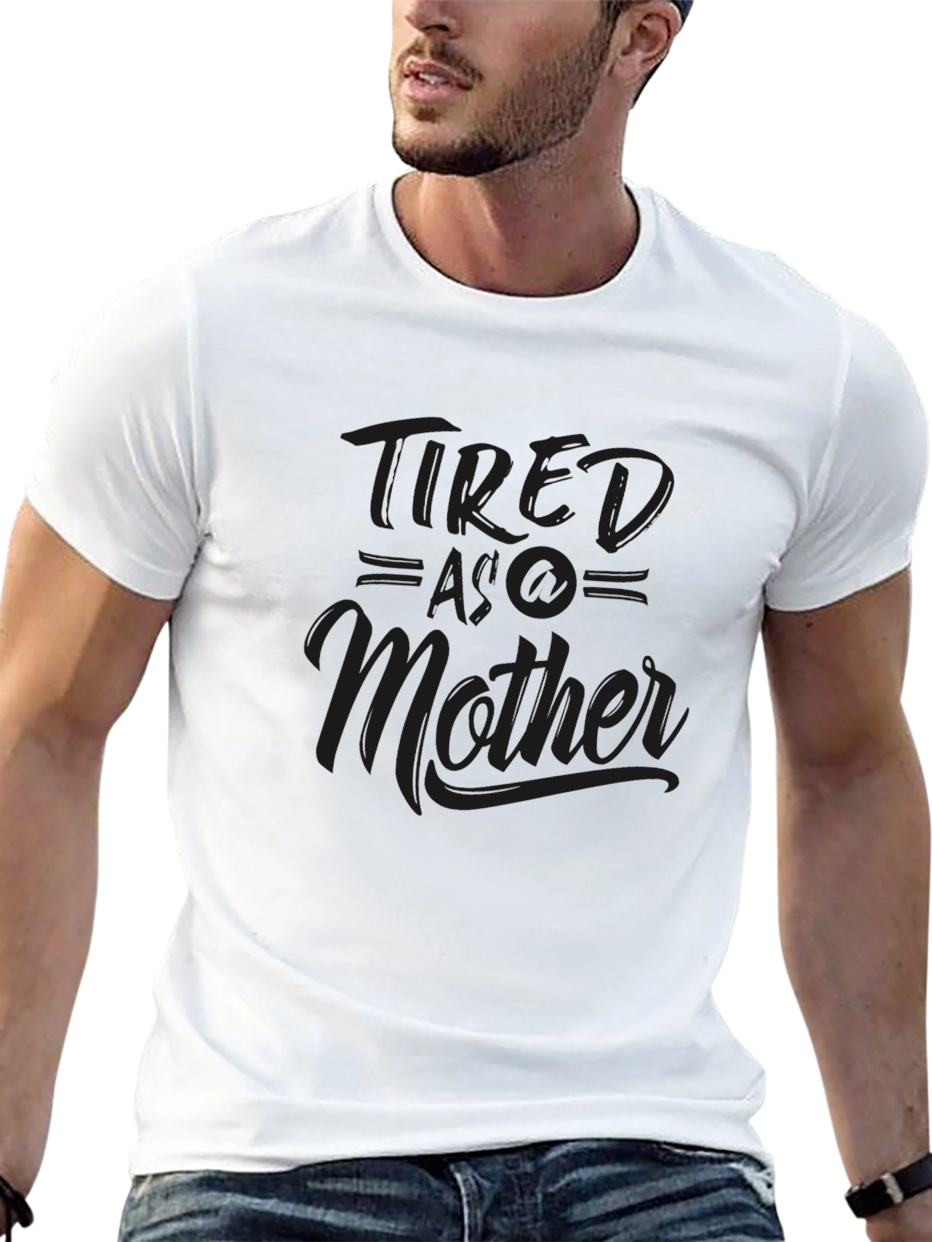 Black Tired As A Mother - Unisex T-Shirt - Casual Style view 13