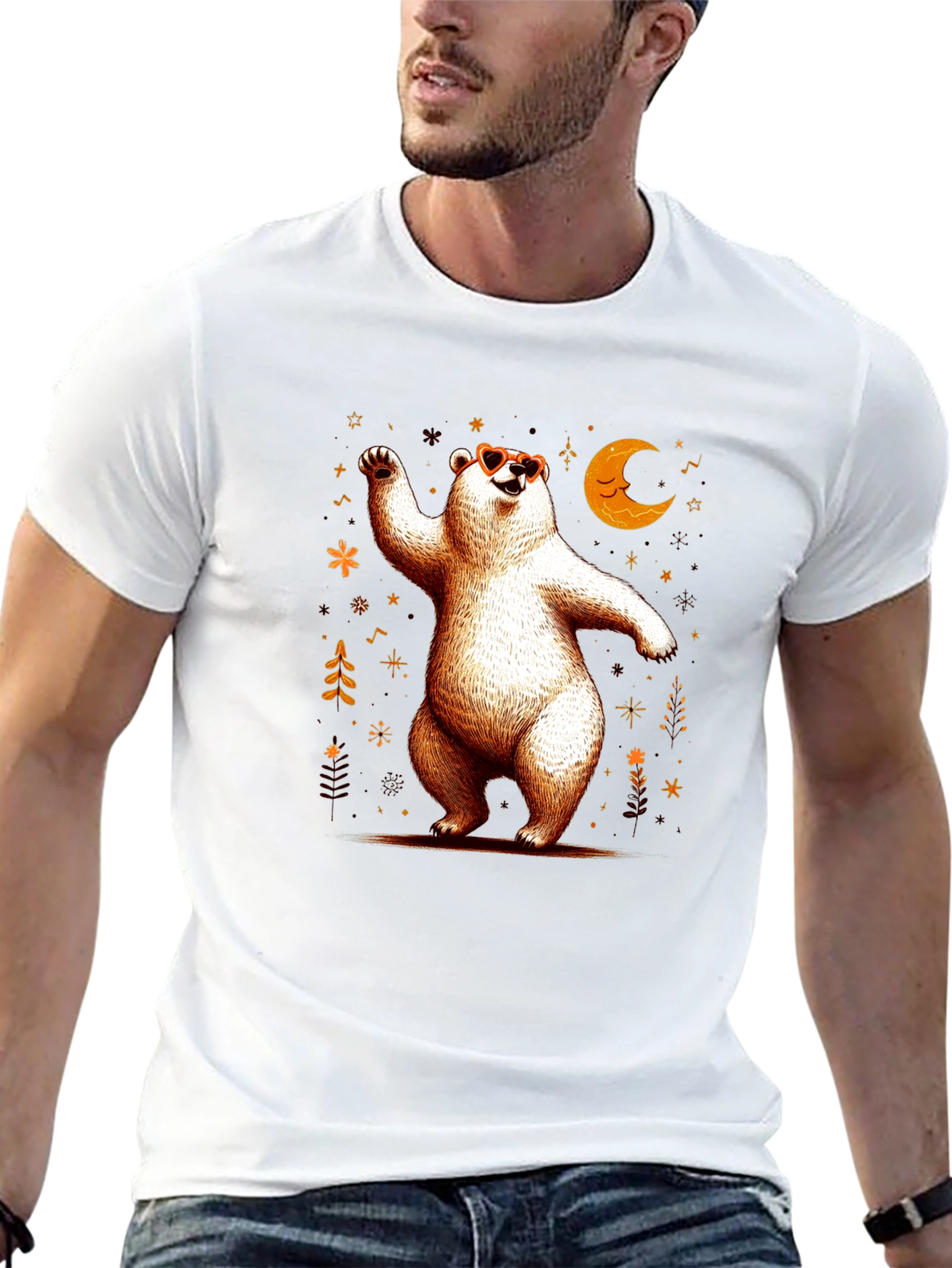 Black Cool Bear Graphic Tee view 13