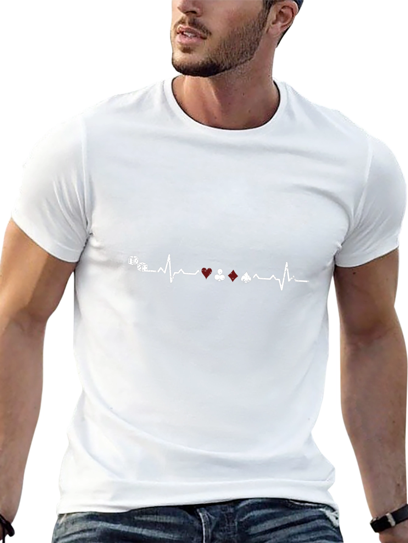Poker Heartbeat T-Shirt - Gamble with Style - 13