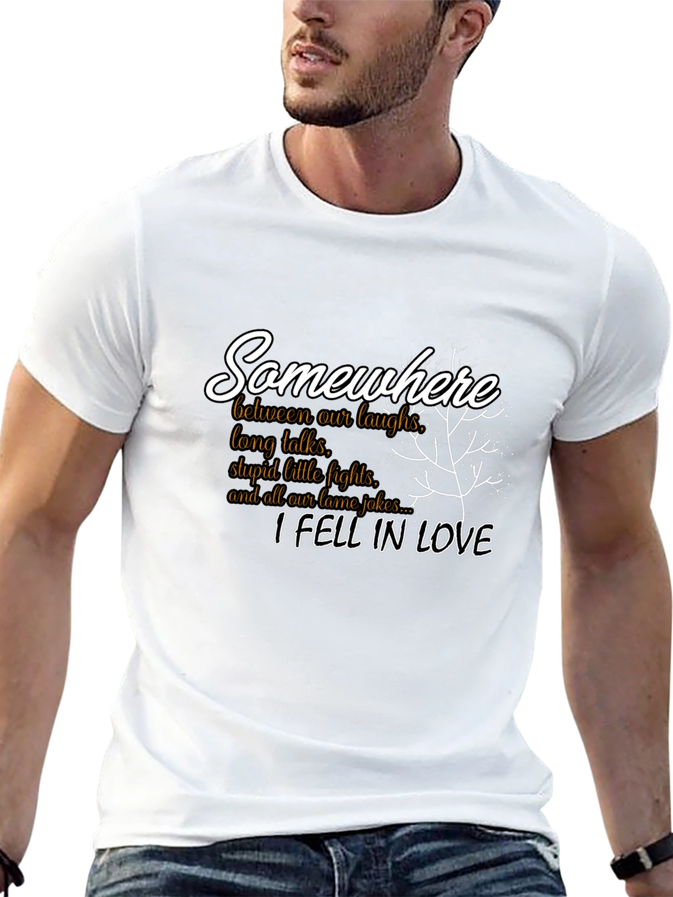 Black Somewhere I Fell in Love T-Shirt view 13