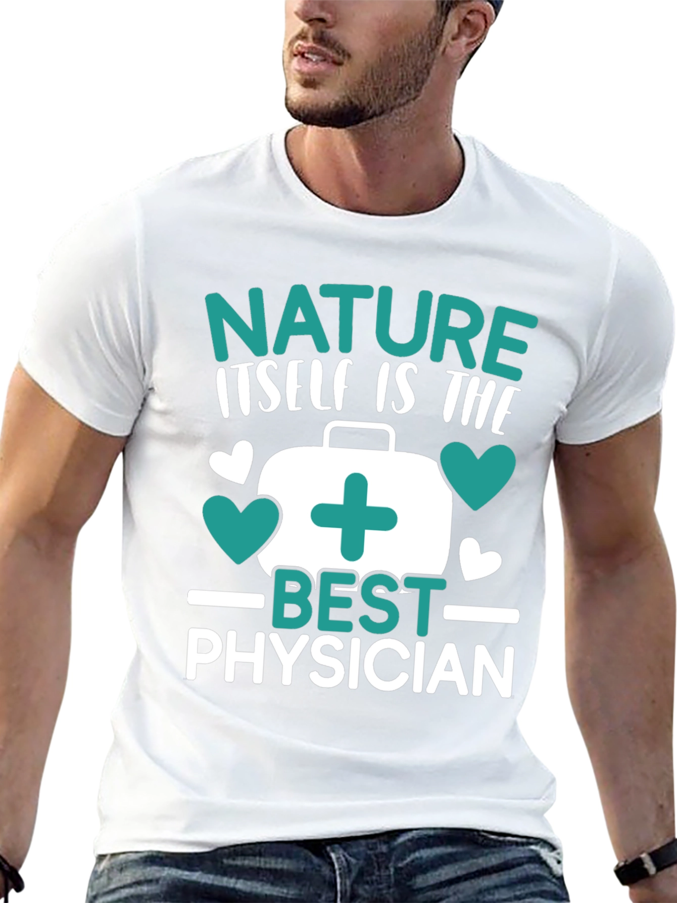 Black Nature Is The Best Physician Tee view 13