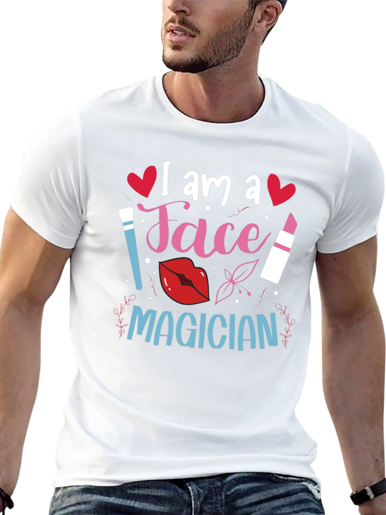 Black Face Magician T-Shirt - Makeup Artist Apparel view 13